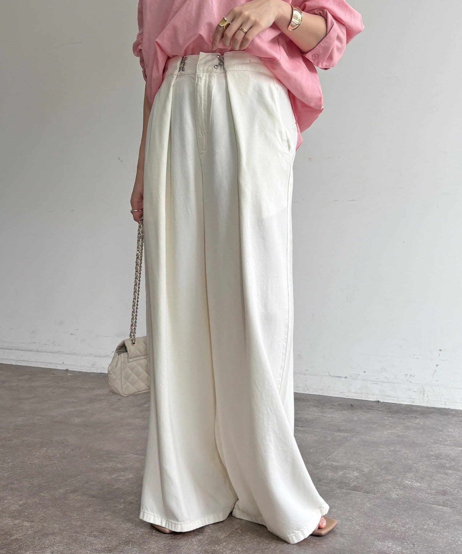 DOUDOU(ドゥドゥ) フロントホックパンツ