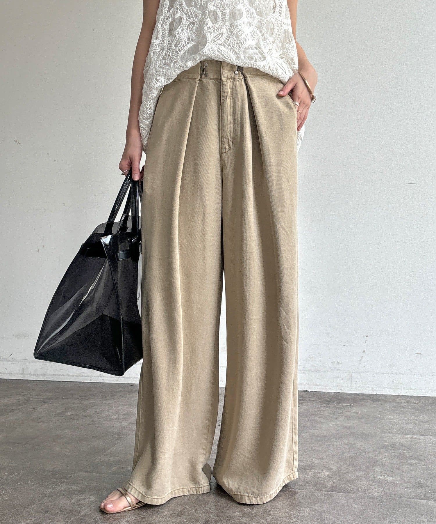 DOUDOU(ドゥドゥ) フロントホックパンツ