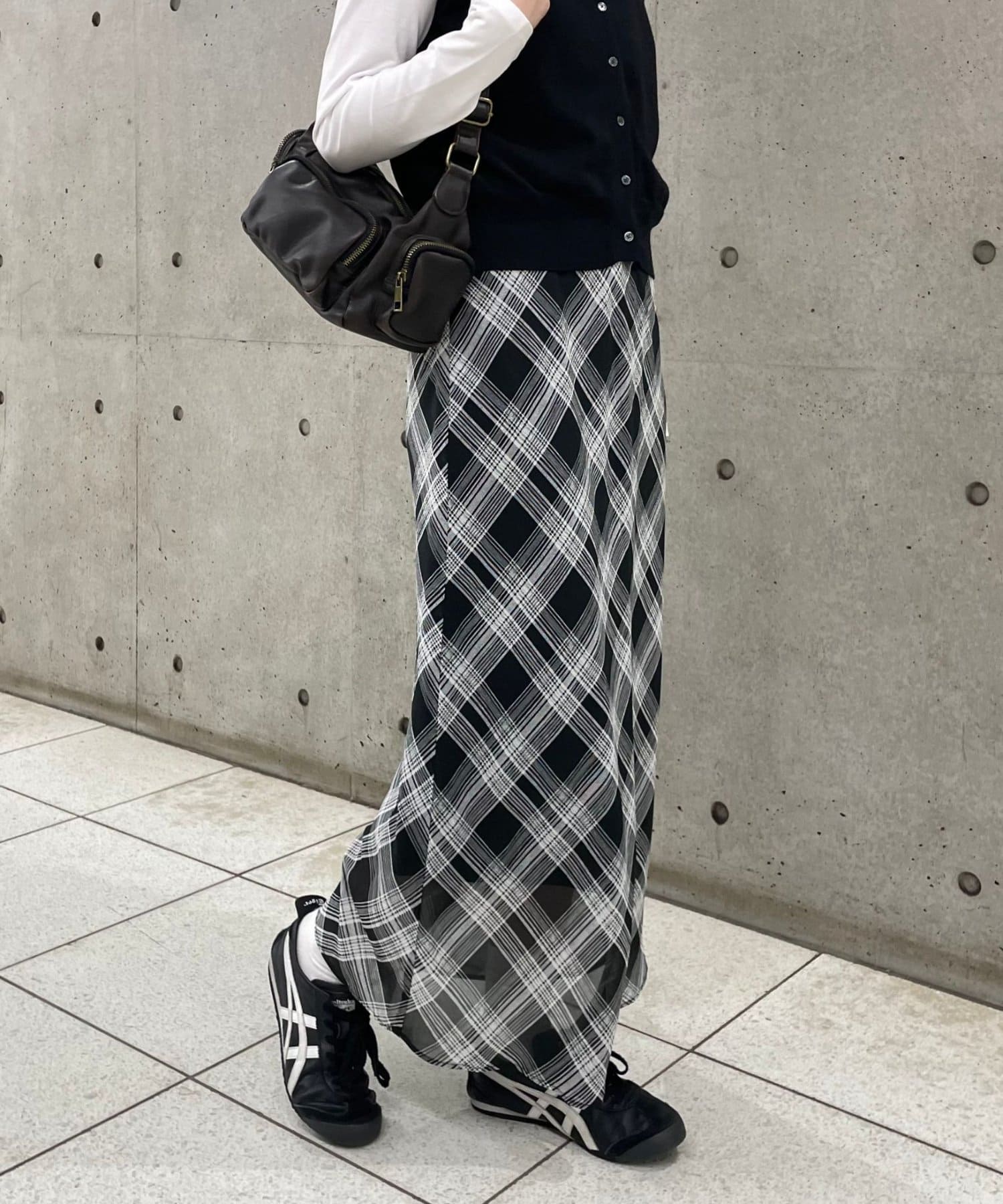 COLONY 2139(コロニー トゥーワンスリーナイン) シアーチェックロングスカート