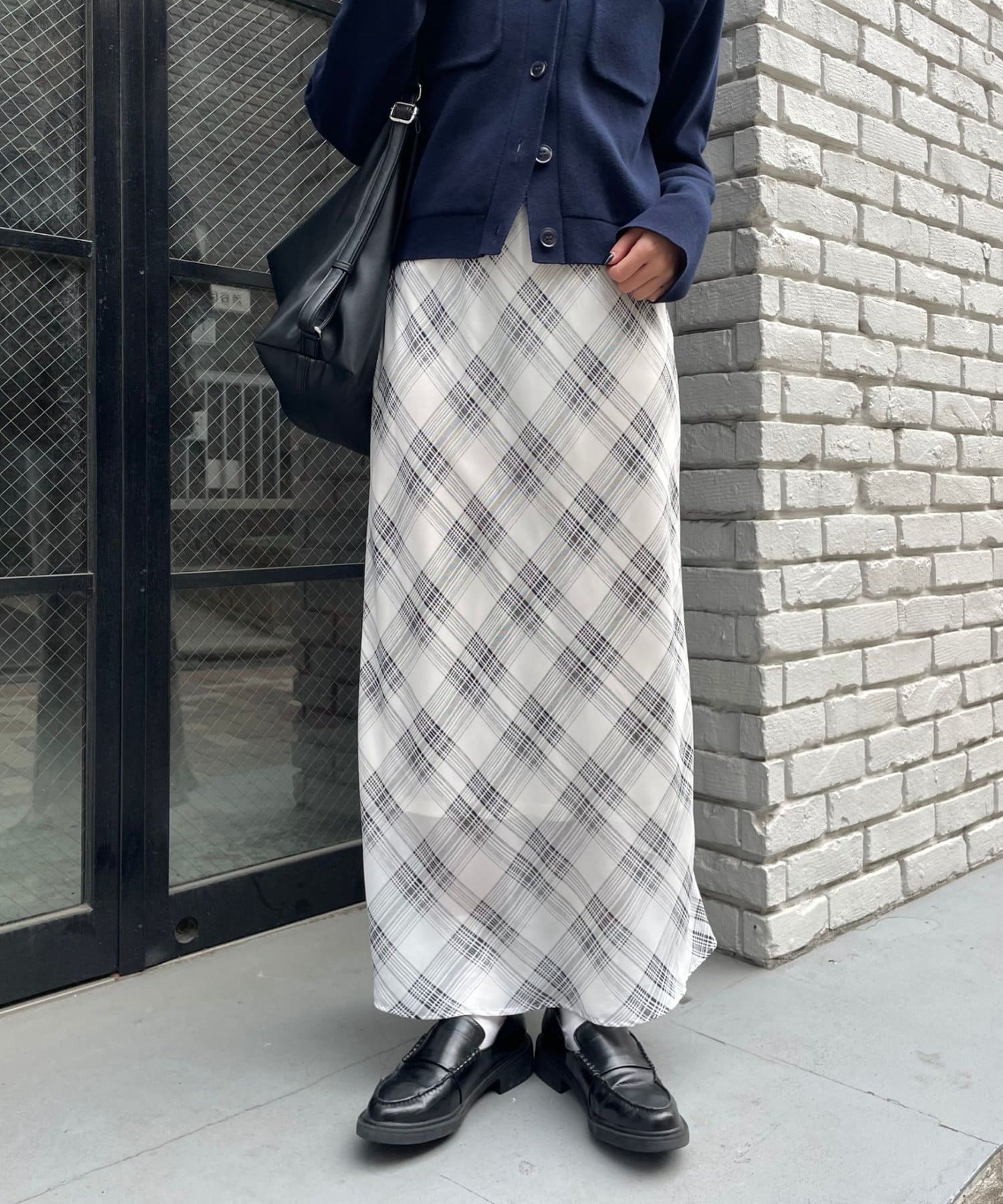 COLONY 2139(コロニー トゥーワンスリーナイン) シアーチェックロングスカート