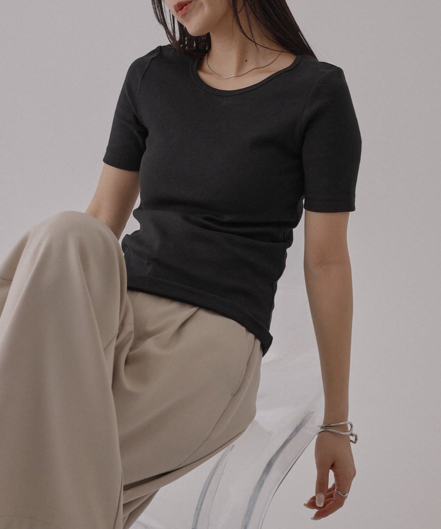 COLONY 2139(コロニー トゥーワンスリーナイン) 多機能テレコ前後2WAY半袖Tシャツ