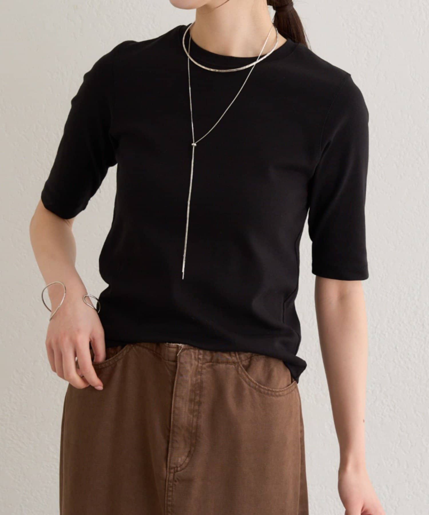 Omekashi(オメカシ) 5分丈コンパクトフライスTシャツ