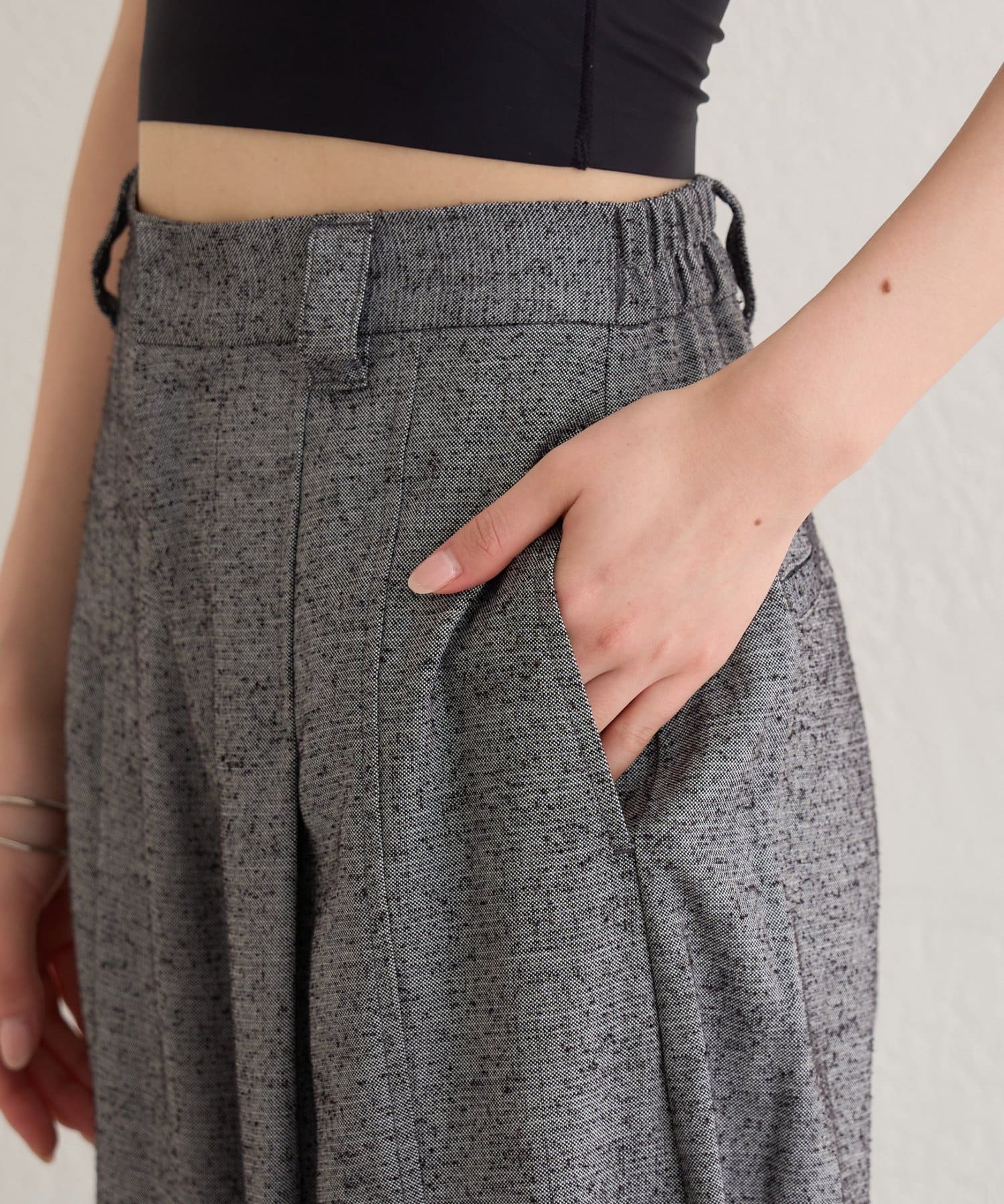 Omekashi(オメカシ) 【セットアップ着用可能◎】ヴィンテージネップワイドパンツ