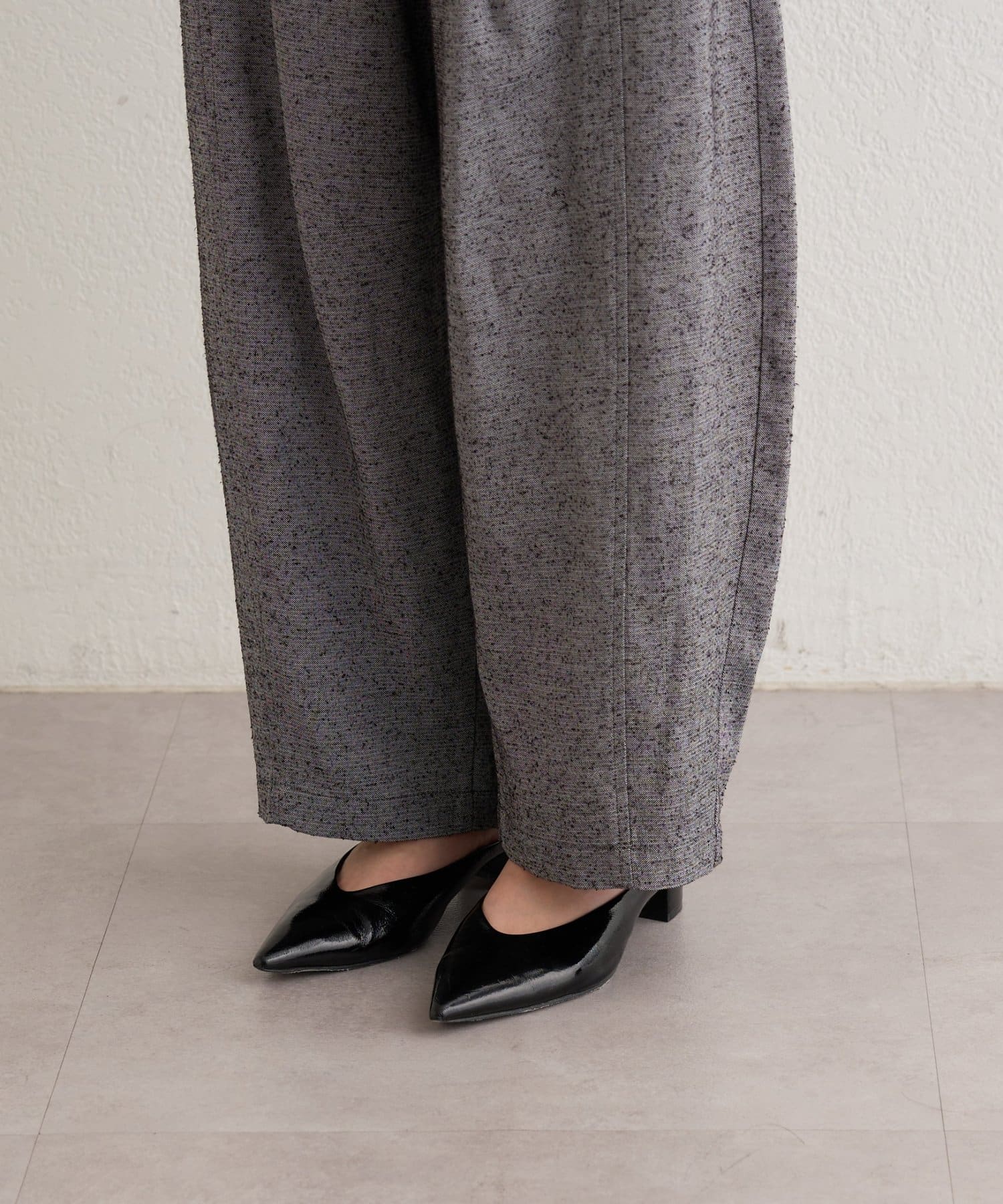 Omekashi(オメカシ) 【セットアップ着用可能◎】ヴィンテージネップワイドパンツ