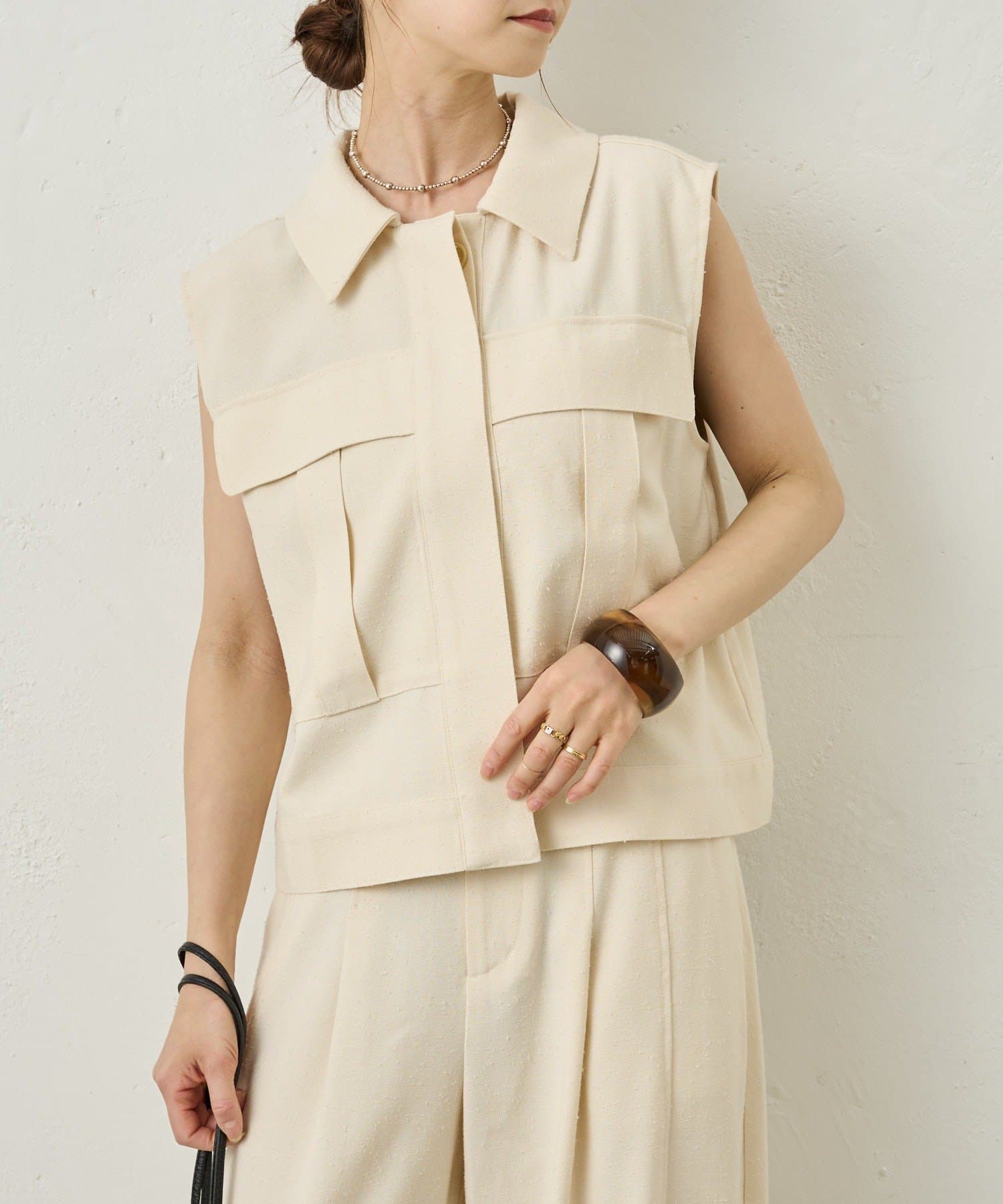 Omekashi(オメカシ) 【セットアップ着用可能◎】ヴィンテージネップベスト