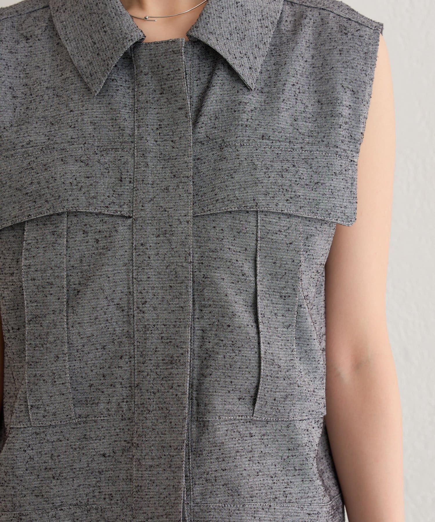 Omekashi(オメカシ) 【セットアップ着用可能◎】ヴィンテージネップベスト