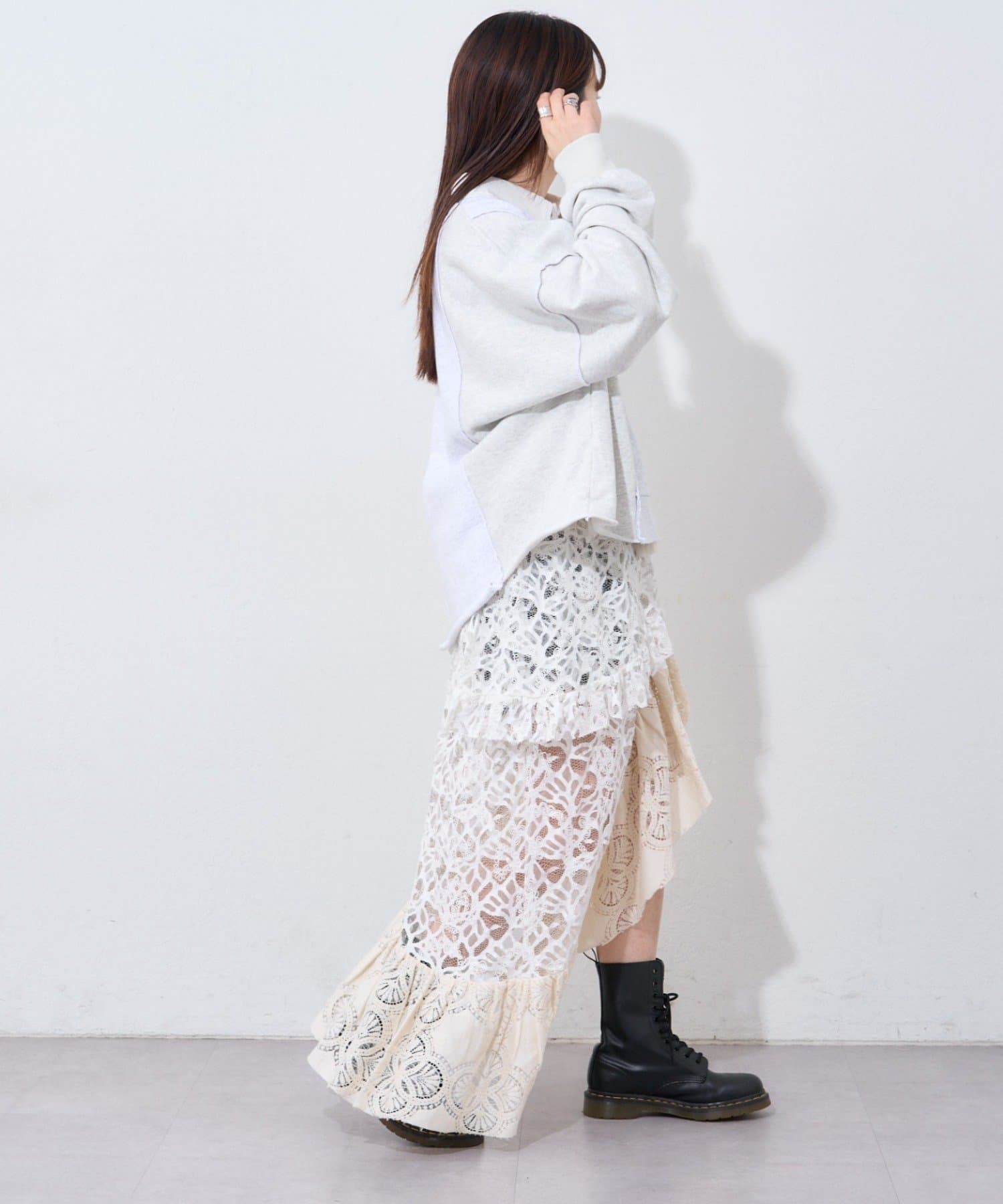 CIAOPANIC TYPY(チャオパニックティピー) 【etsinta】リメイク切り替えスウェットポロ