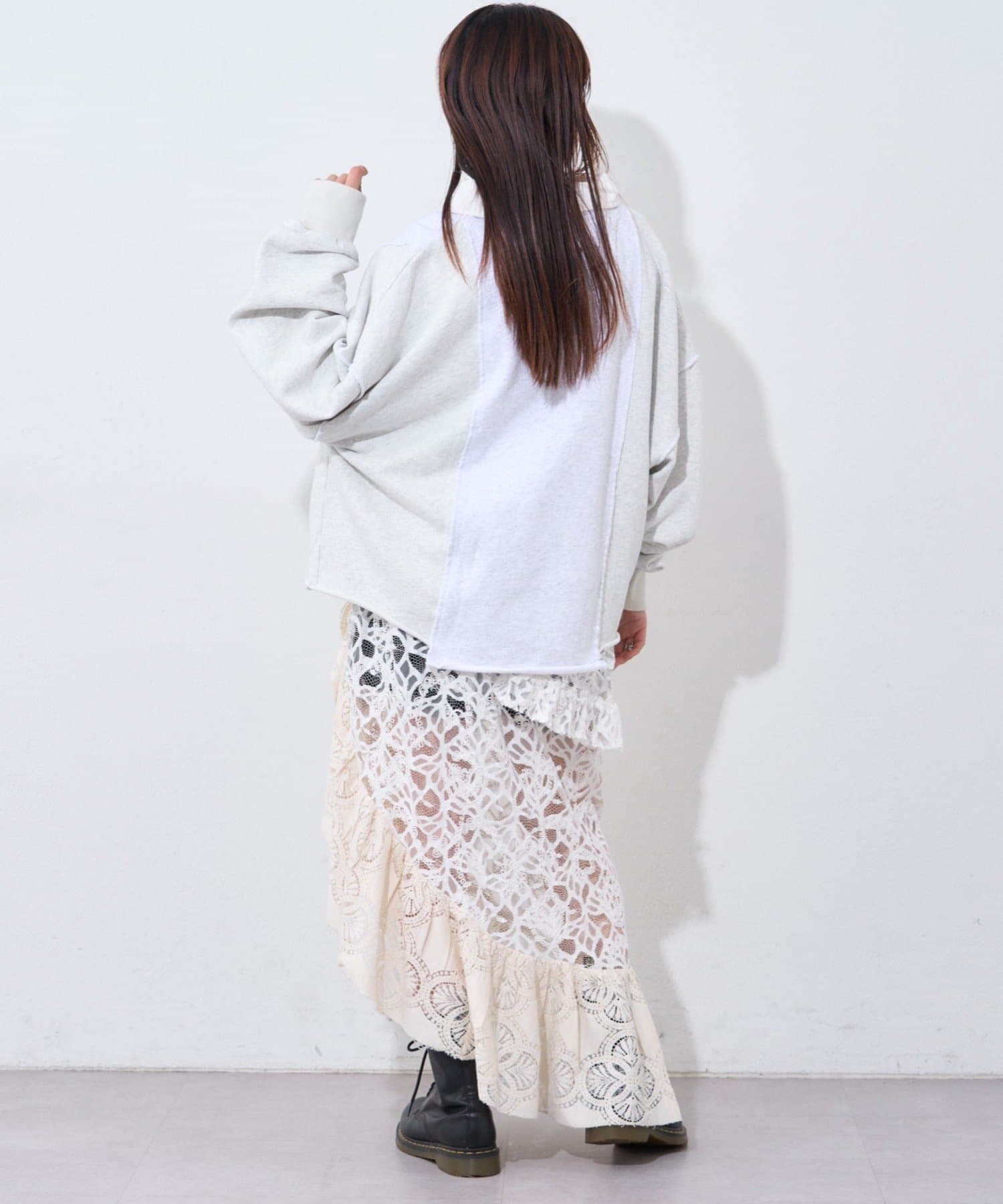 CIAOPANIC TYPY(チャオパニックティピー) 【etsinta】リメイク切り替えスウェットポロ