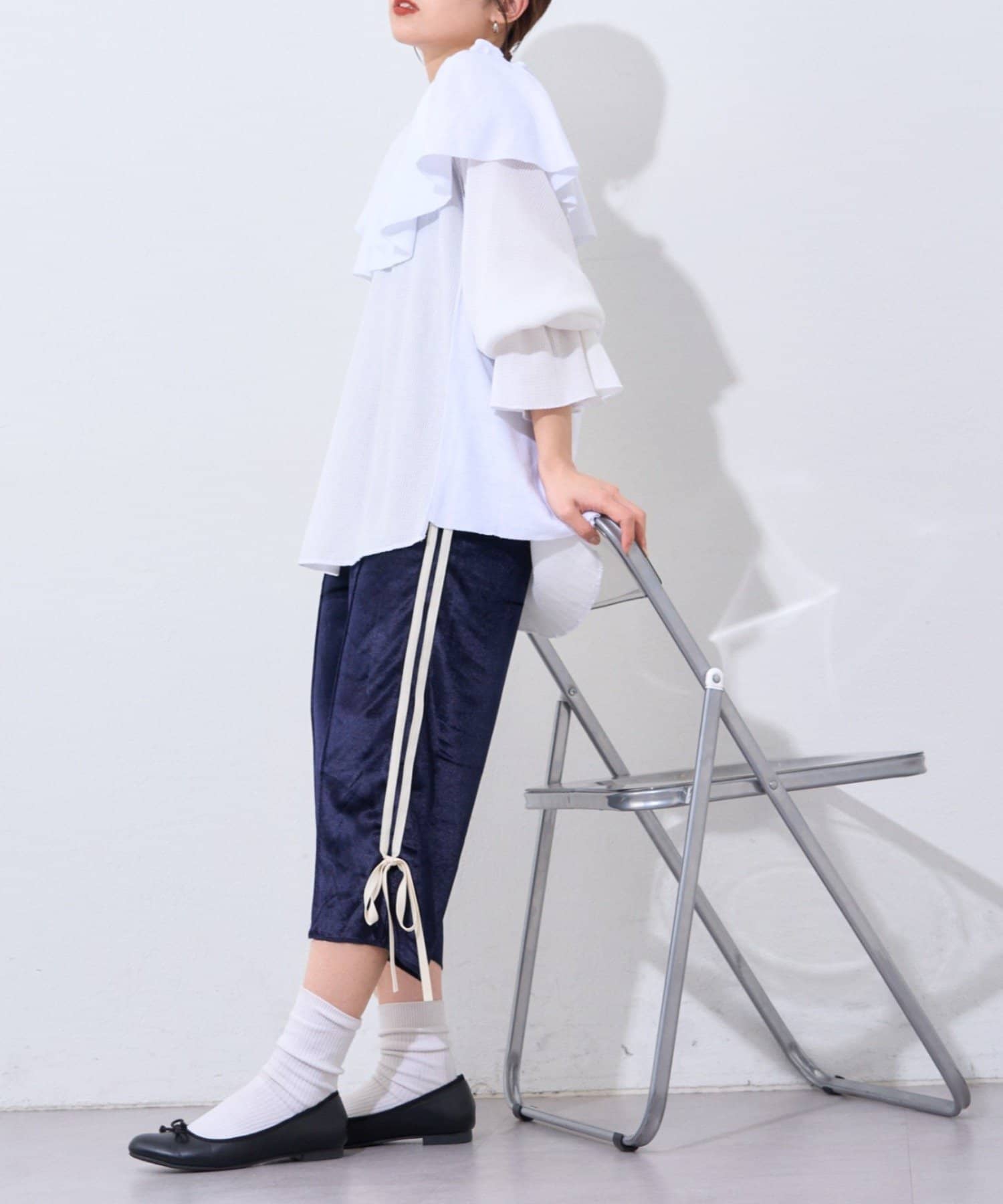 CIAOPANIC TYPY(チャオパニックティピー) 【etsinta】リメイクジャージーカプリパンツ