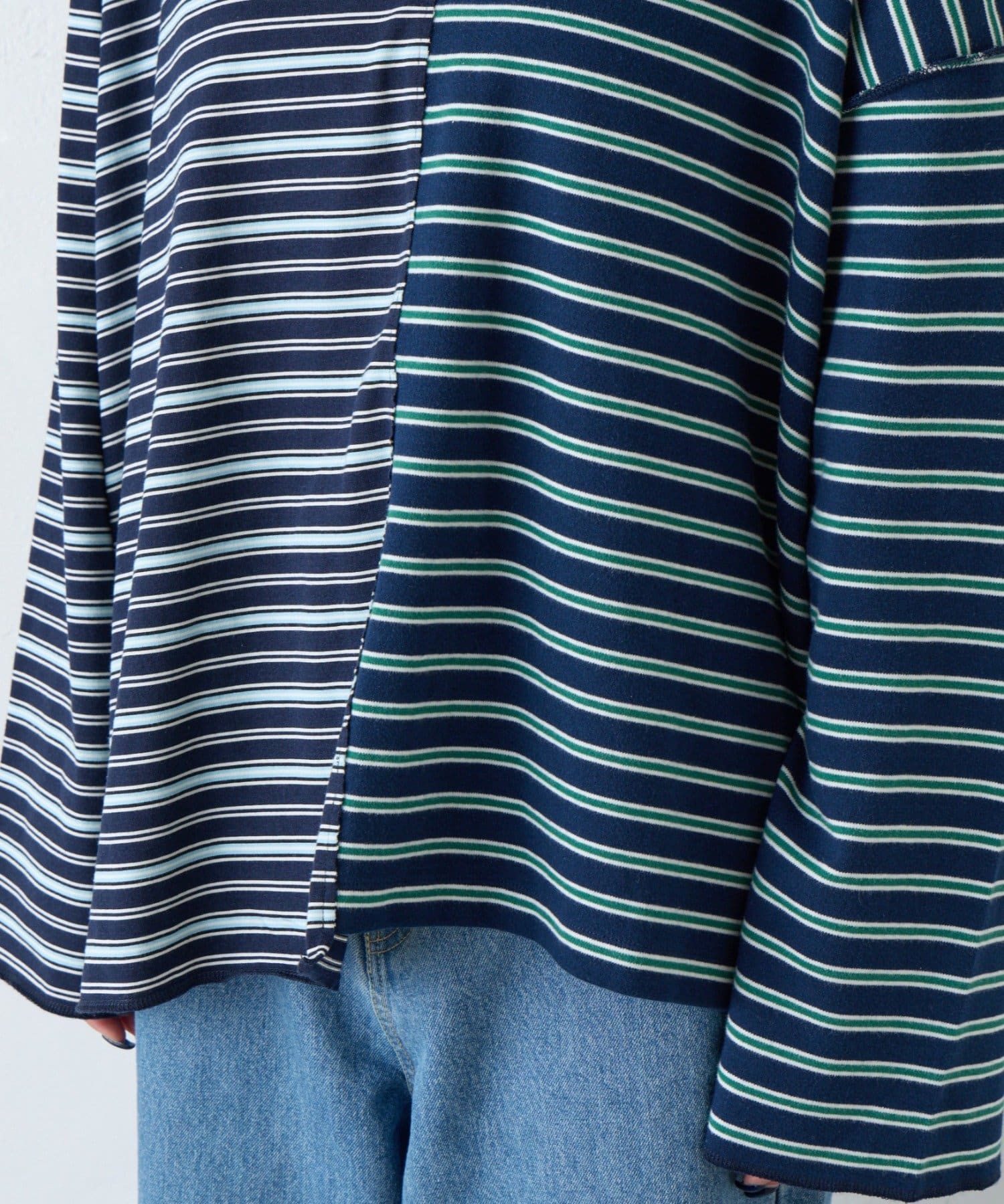 CIAOPANIC TYPY(チャオパニックティピー) 【etsinta】マルチボーダーリメイクtee