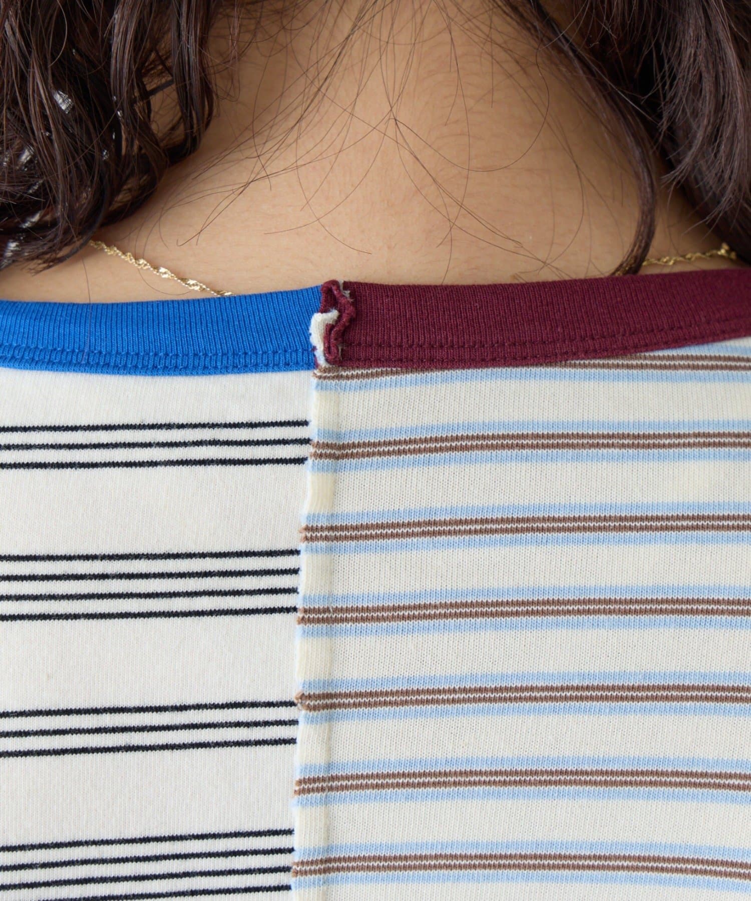 CIAOPANIC TYPY(チャオパニックティピー) 【etsinta】マルチボーダーリメイクtee