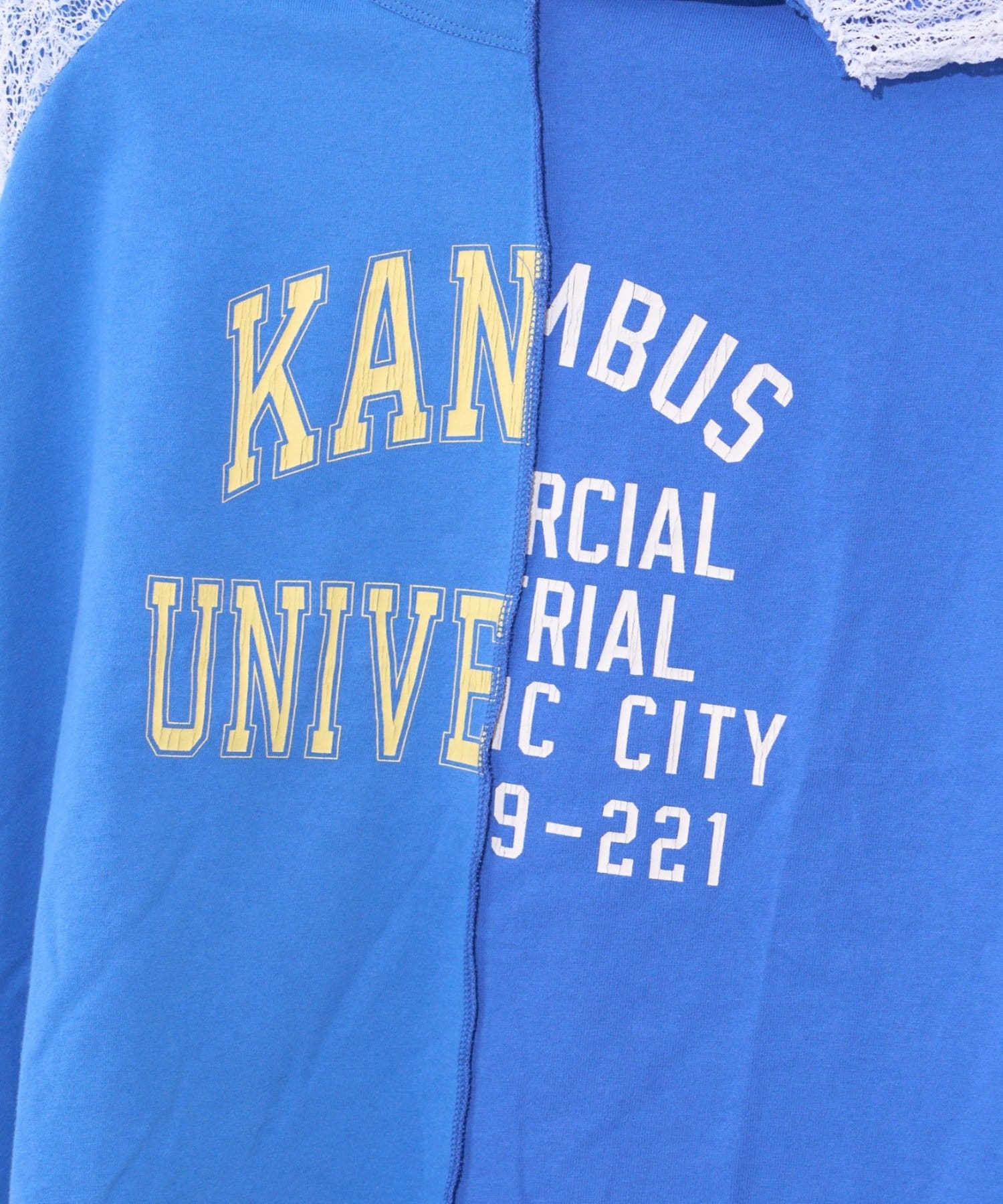 CIAOPANIC TYPY(チャオパニックティピー) 【etsinta】袖レースリメイク切替カレッジTee