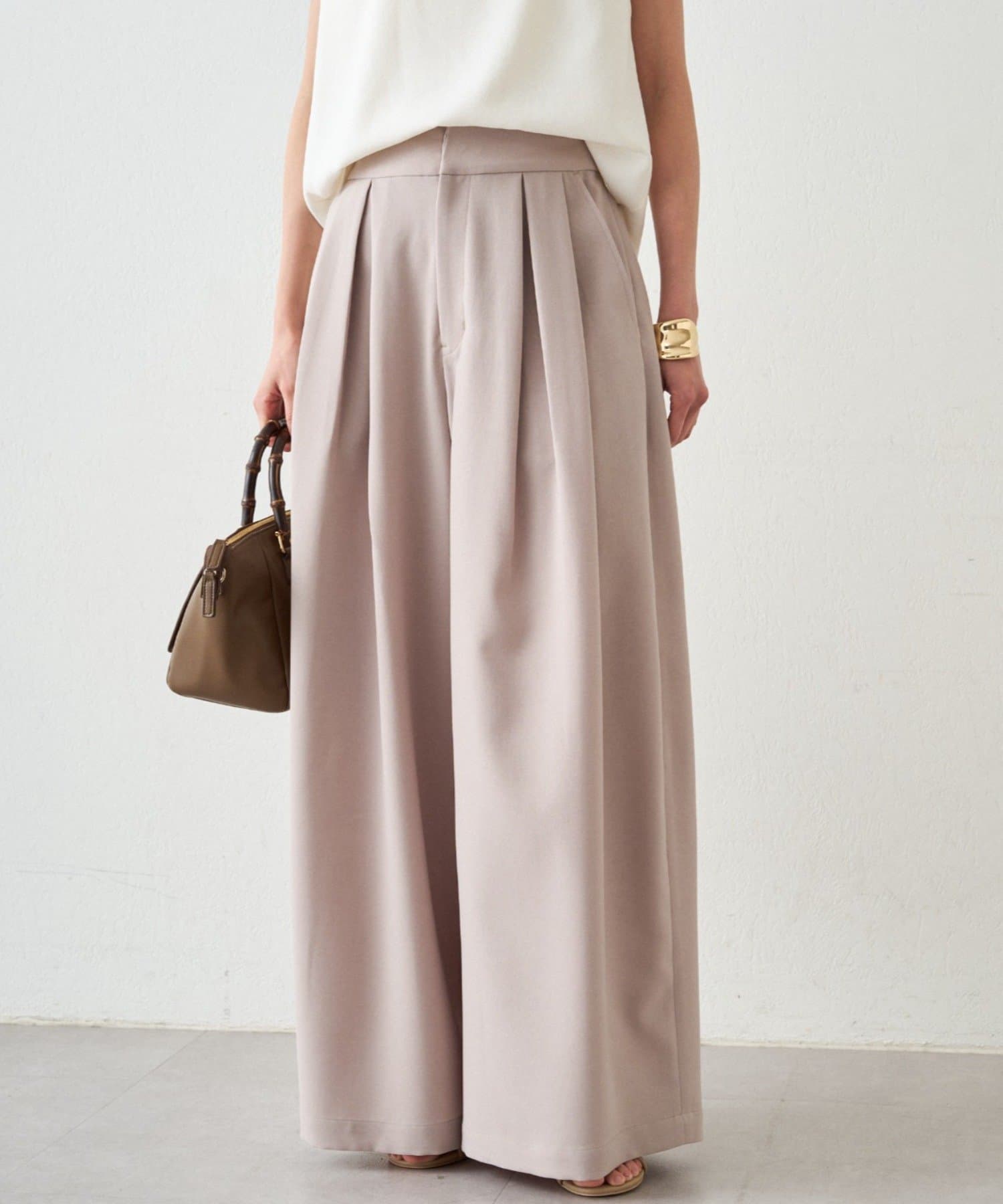 LOUNGEDRESS(ラウンジドレス) タックワイドルーズパンツ