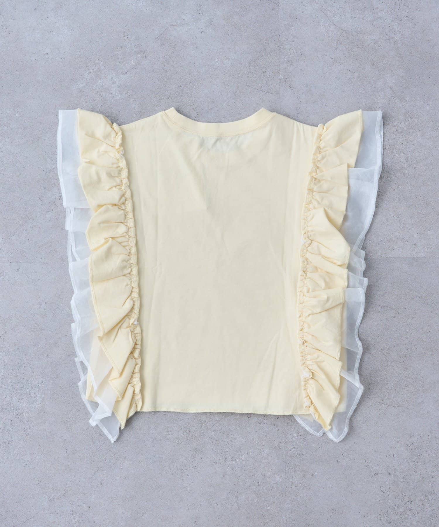 CIAOPANIC TYPY(チャオパニックティピー) 【KIDS】ドッキングチュールフリルメッセージロゴTEE