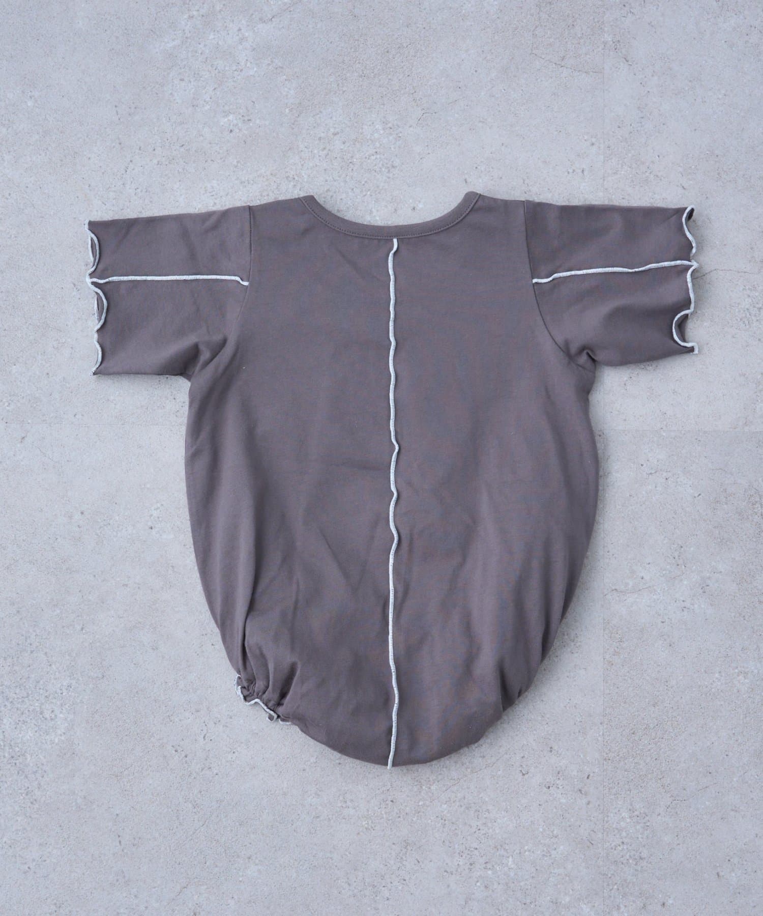 CIAOPANIC TYPY(チャオパニックティピー) 【KIDS】メロウ切替ロゴ半袖ロンパース