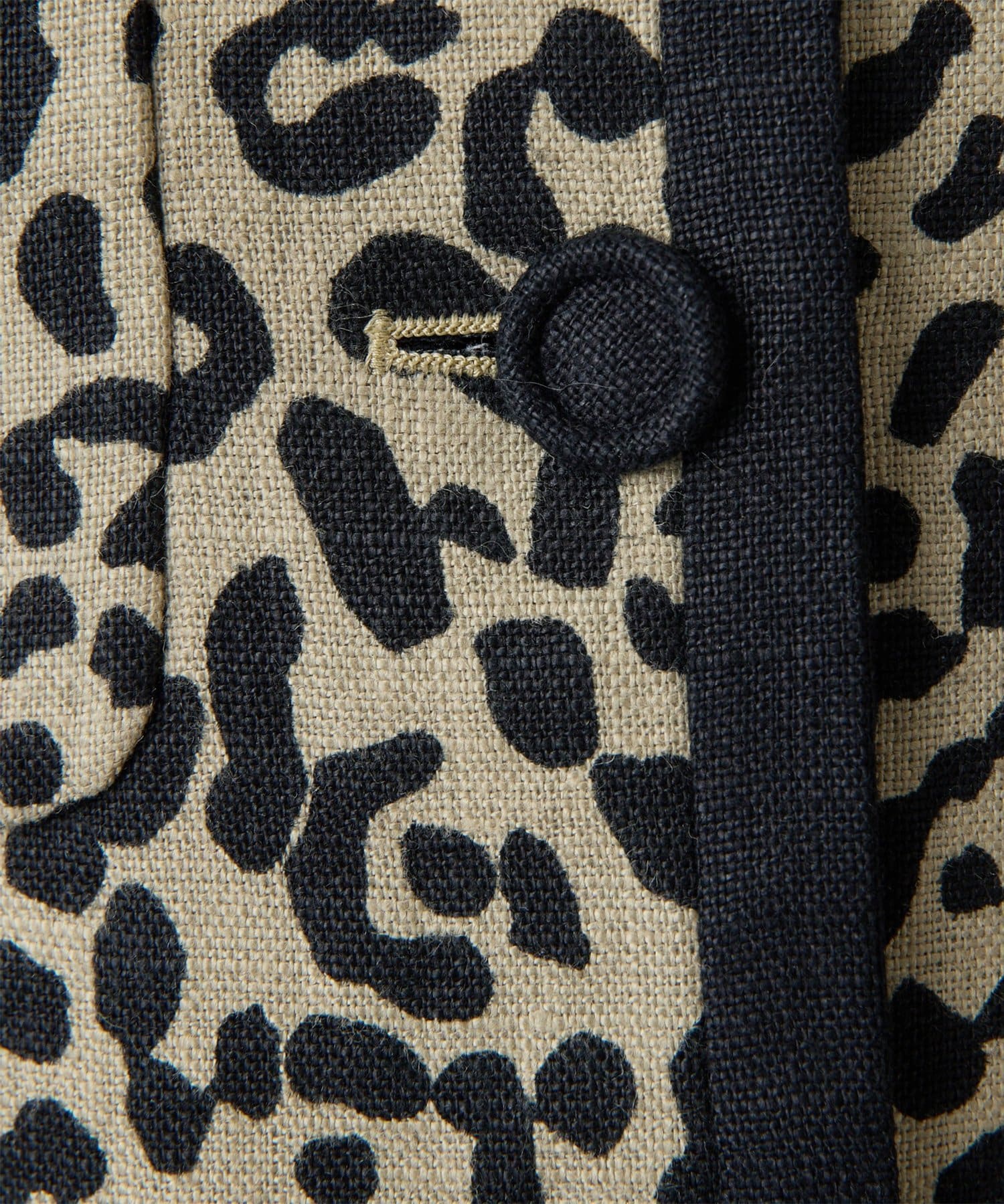 Whim Gazette(ウィム ガゼット) リネンレオパードジャケット