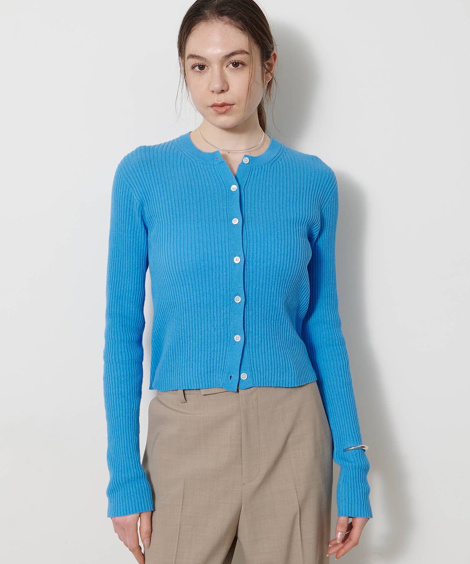 Whim Gazette(ウィム ガゼット) ホールガーメントRIBカーディガン