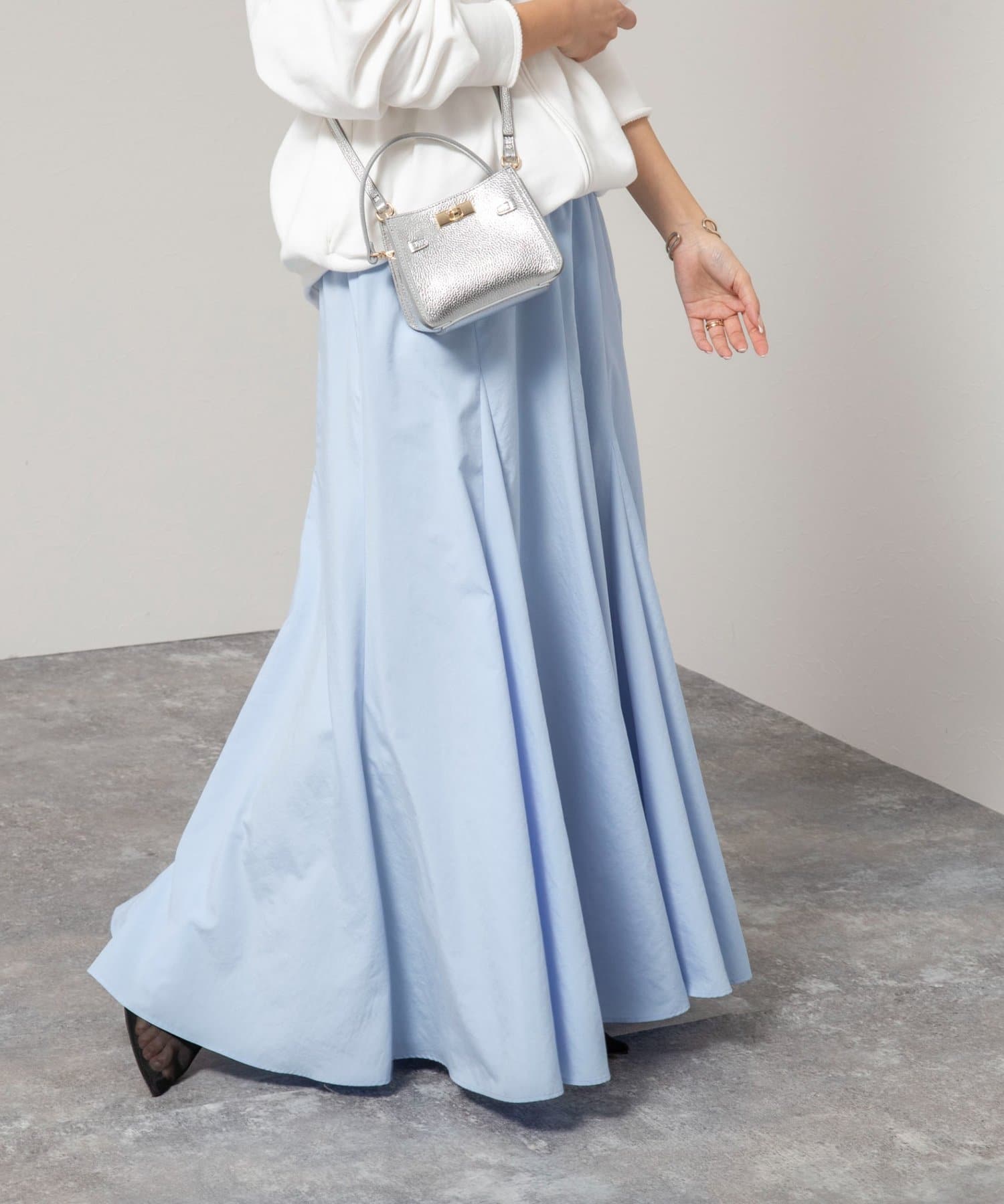 NOLLEY'S(ノーリーズ) 45th limited editionメタリックマチ入りマキシスカート