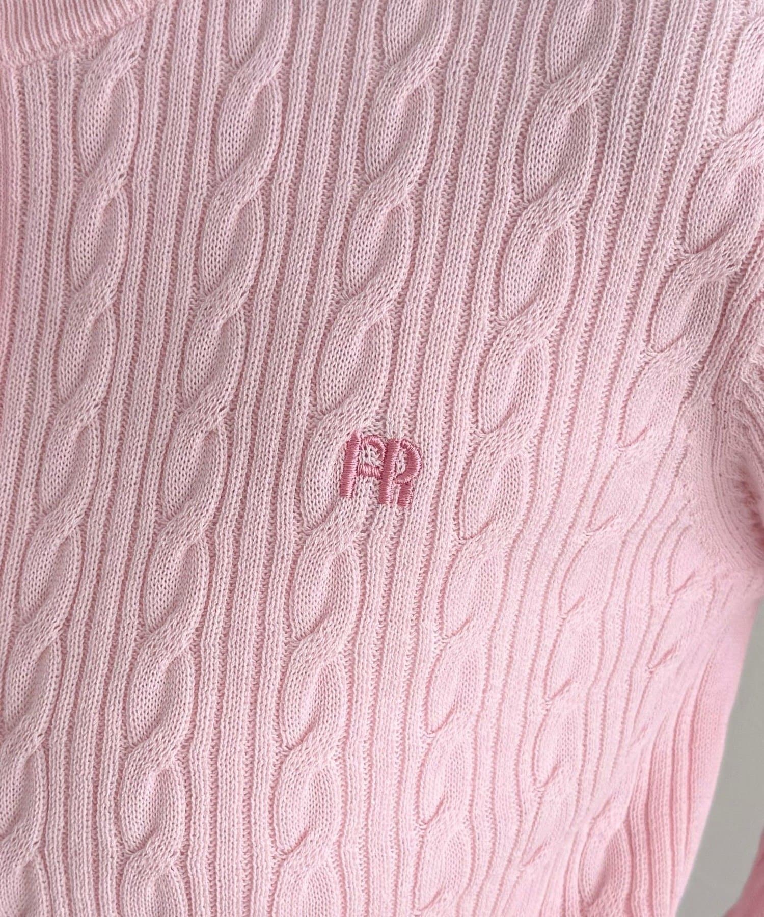 FREDY & GLOSTER(フレディ アンド グロスター) FR刺繍ケーブル柄ニットカーディガン