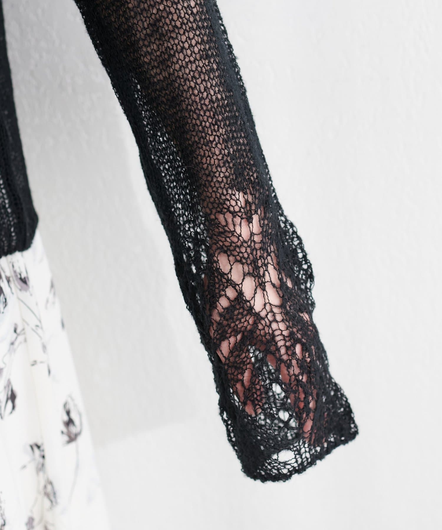 natural couture(ナチュラルクチュール) 衿付きデザインスリーブニット