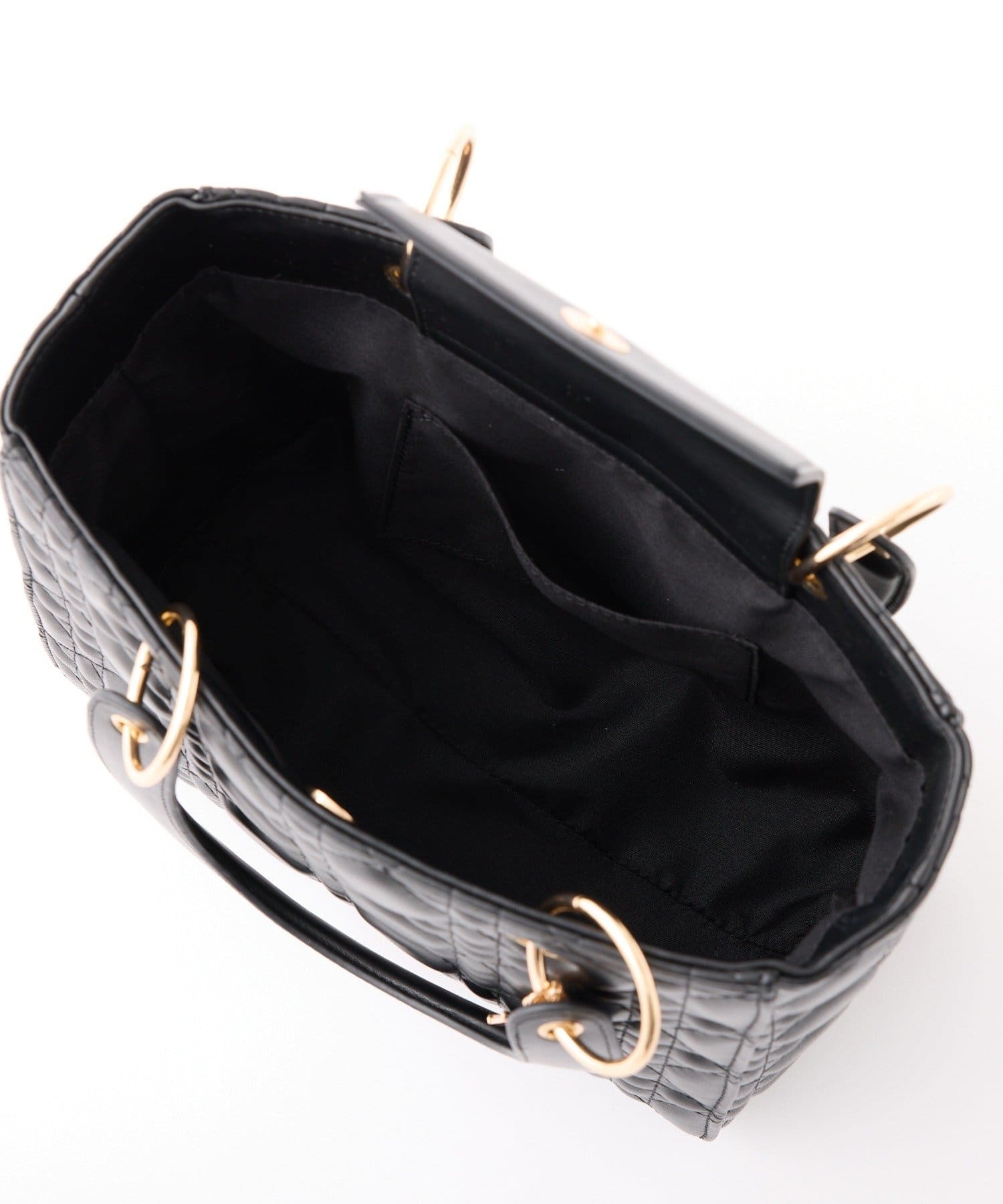 one after another NICE CLAUP(ワンアフターアナザー ナイスクラップ) チャーム付きキルティングミニトートバッグ