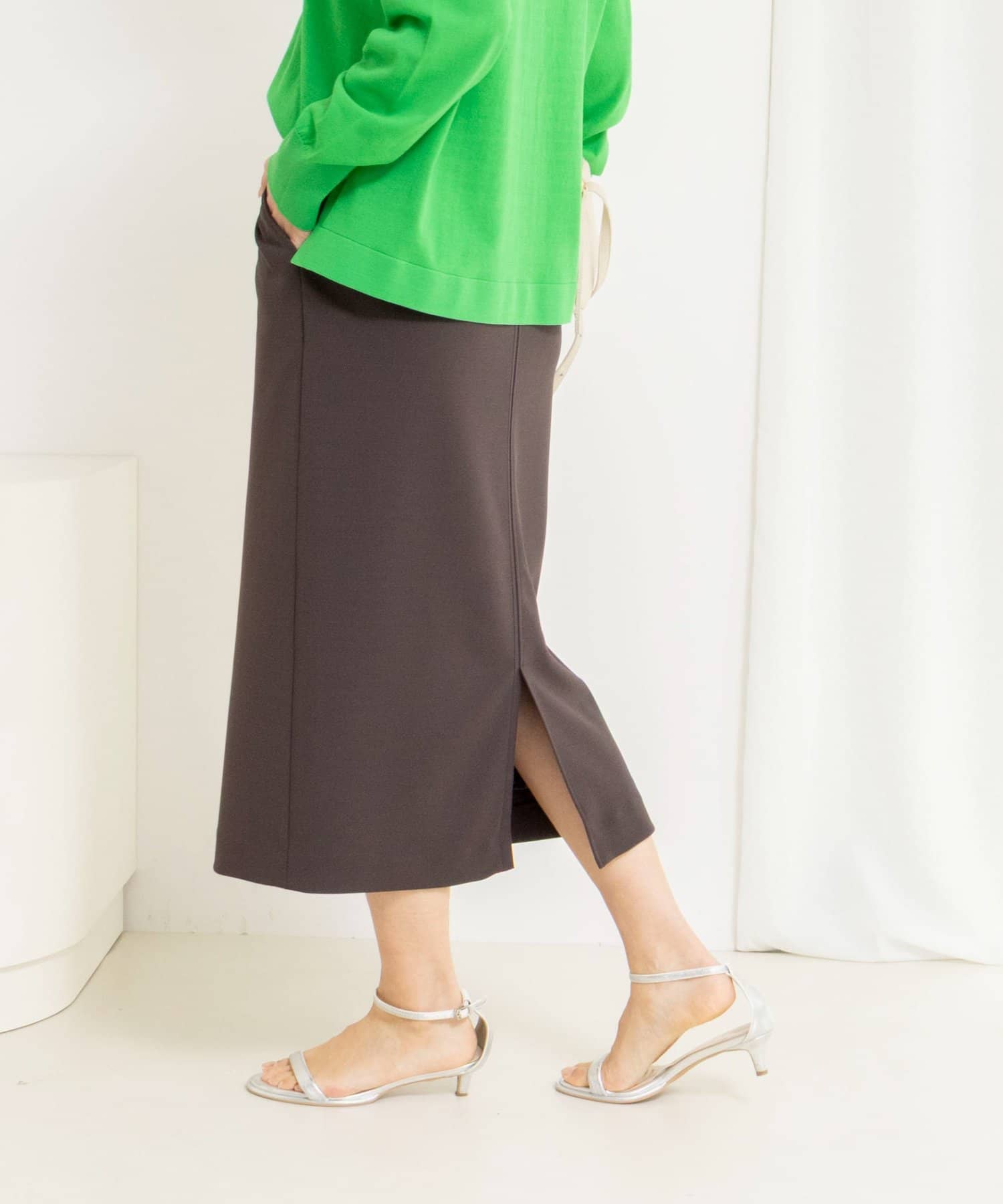 NOLLEY'S(ノーリーズ) ウォッシャブルニットジョーゼットタイトスカート