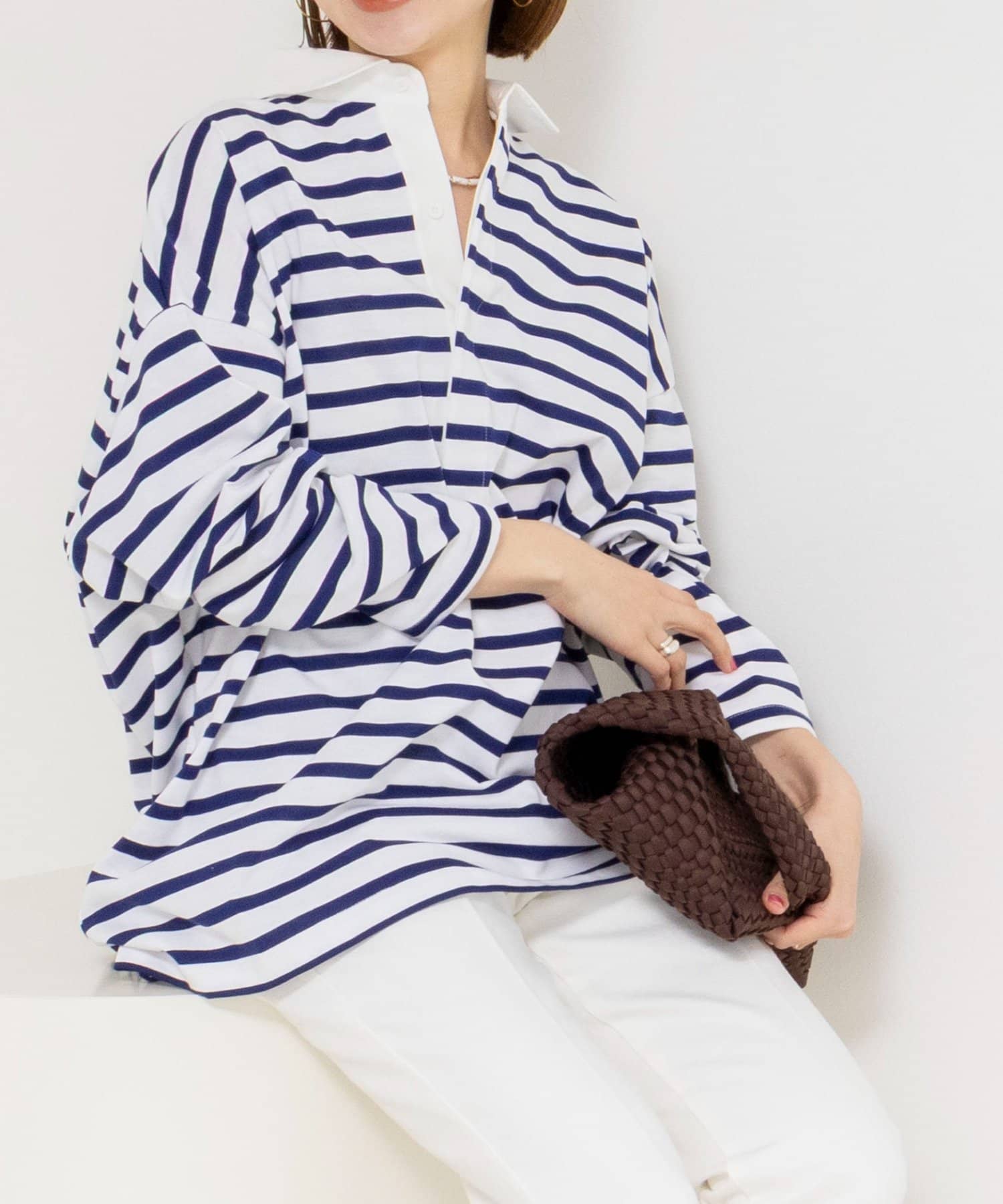 NOLLEY'S(ノーリーズ) ウォッシャブルBIGシルエットラガーシャツ