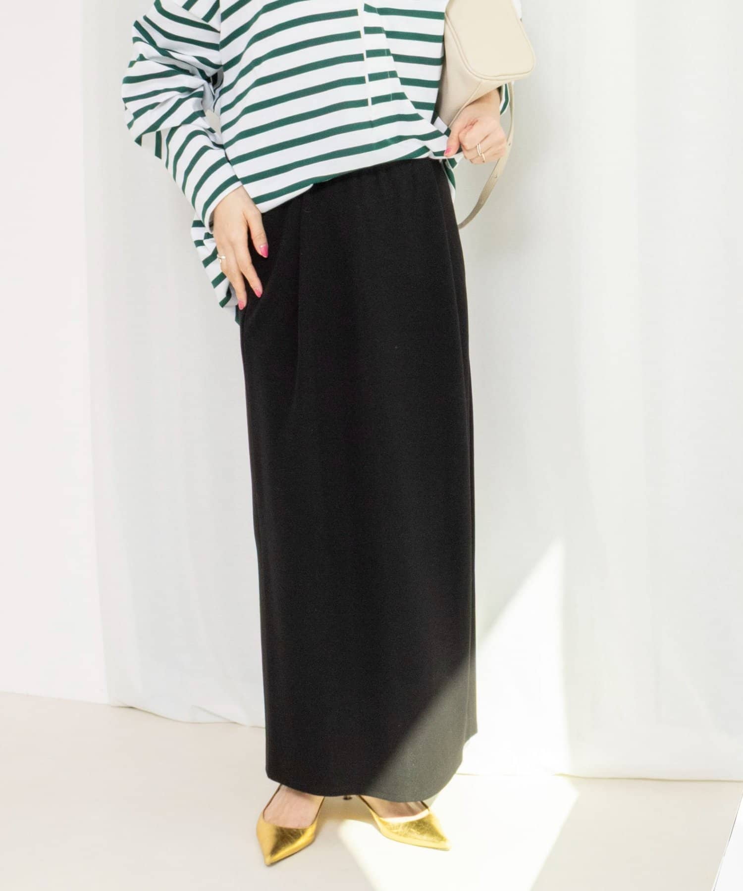 NOLLEY'S(ノーリーズ) 【WEB限定】ウォッシャブルソフトリブスマートスカート