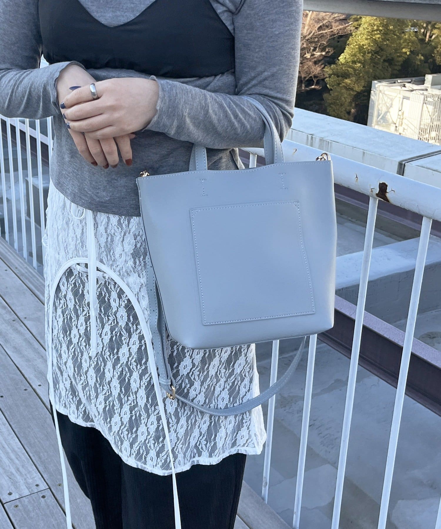 Lattice(ラティス) エコレザーショルダーバッグ