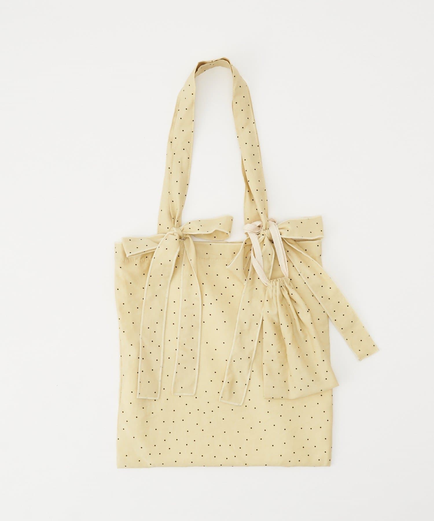 Lattice(ラティス) 【巾着ポーチ付き】リボントートバッグ