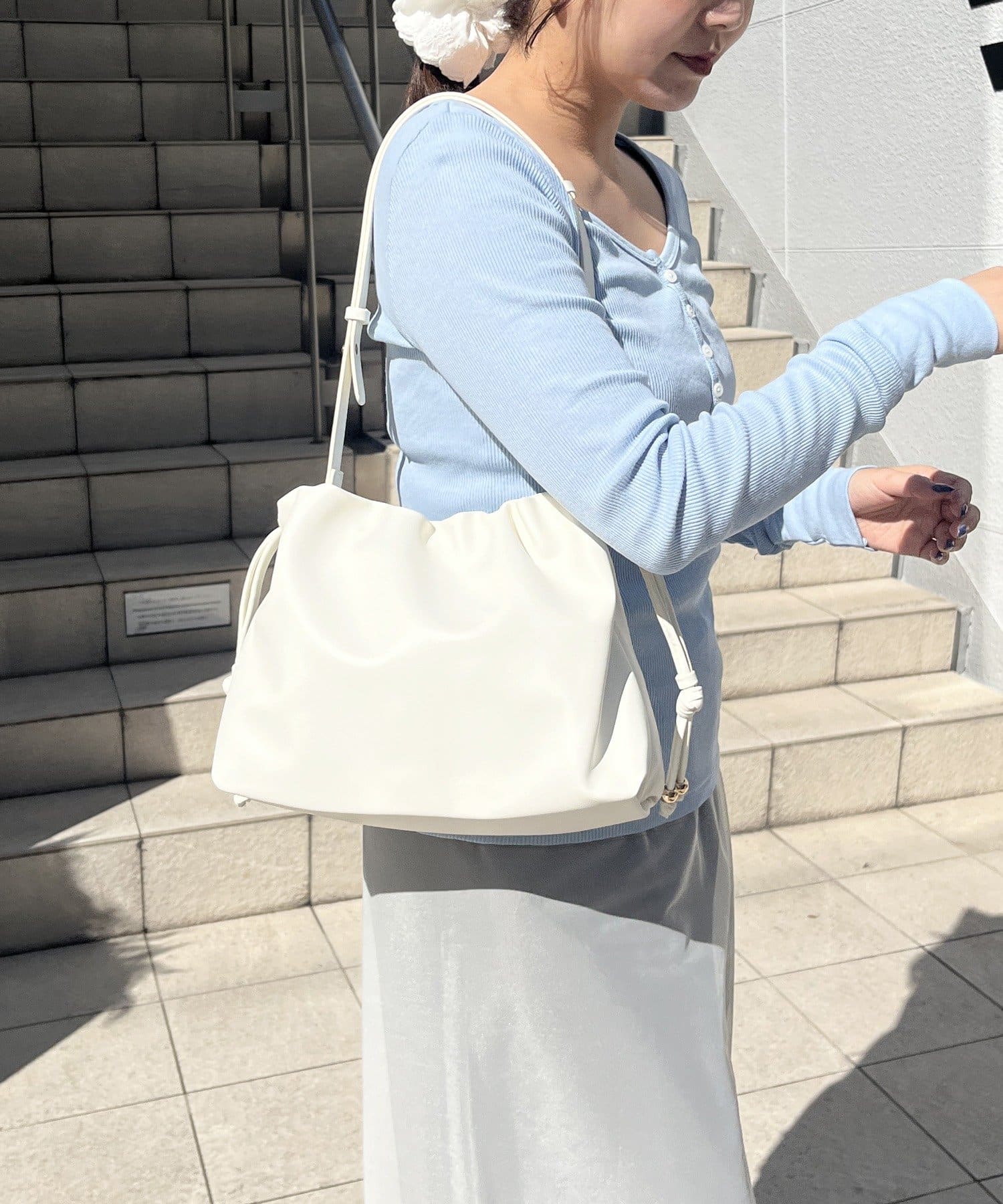 Lattice(ラティス) 巾着ショルダーバッグ