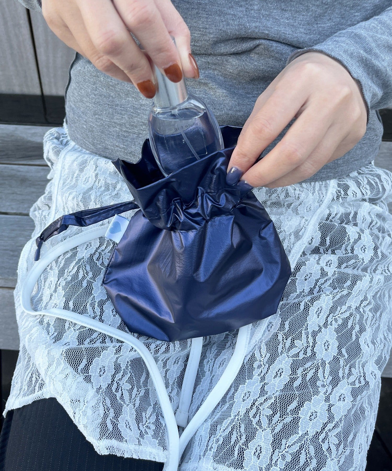 Lattice(ラティス) メタリック巾着ポーチ