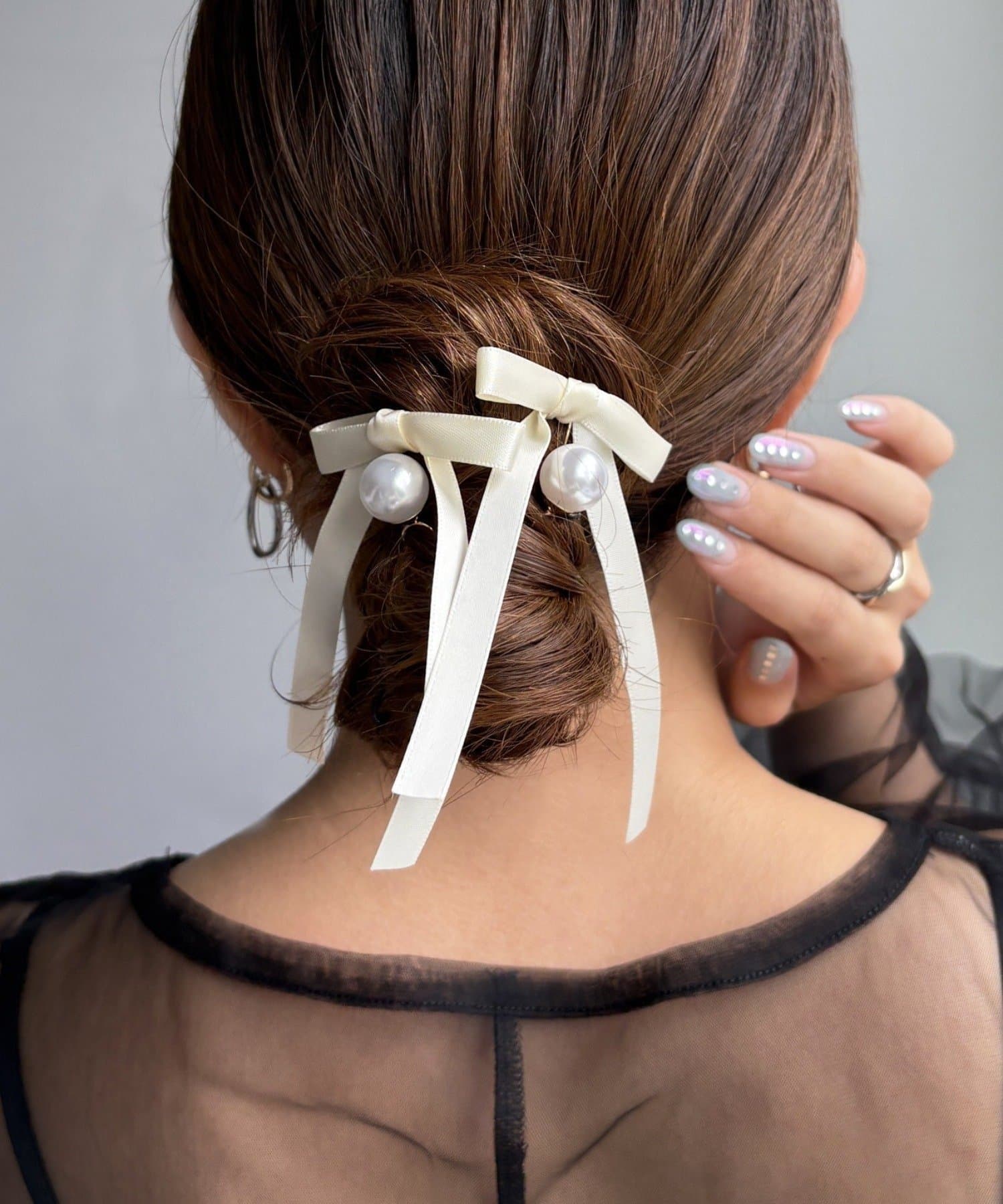 Lattice(ラティス) 【オケージョン】パールサテンリボンUピンセット(4P)