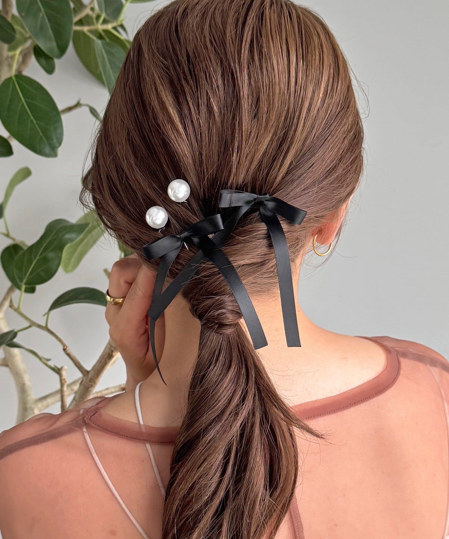 Lattice(ラティス) 【オケージョン】パールサテンリボンUピンセット(4P)