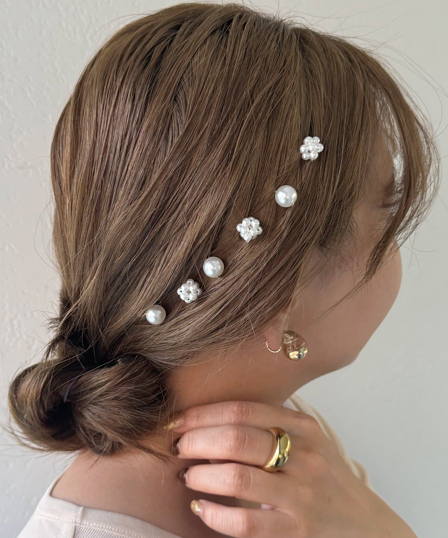 Lattice(ラティス) 【オケージョン】パールフラワーUピンセット(8P)