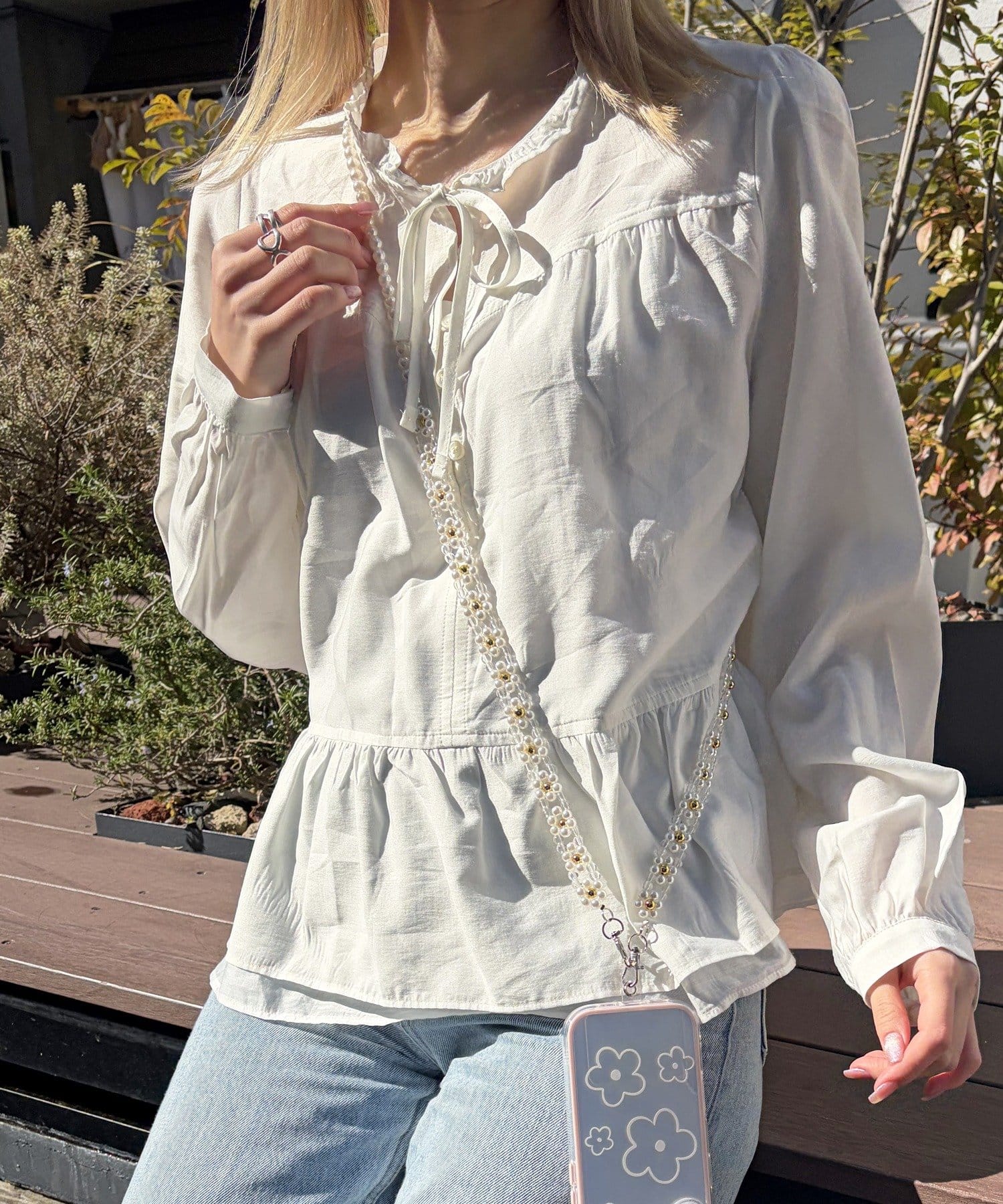 Lattice(ラティス) パールフラワーマルチショルダー