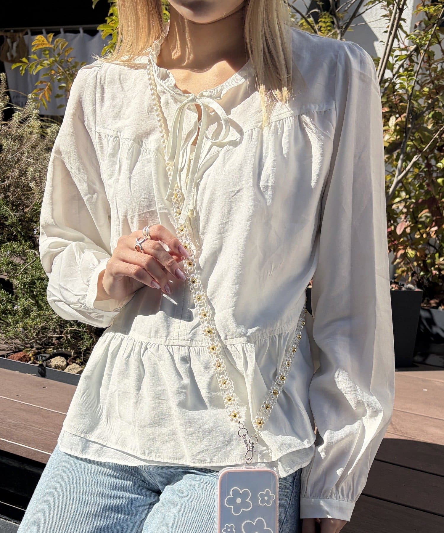 Lattice(ラティス) パールフラワーマルチショルダー