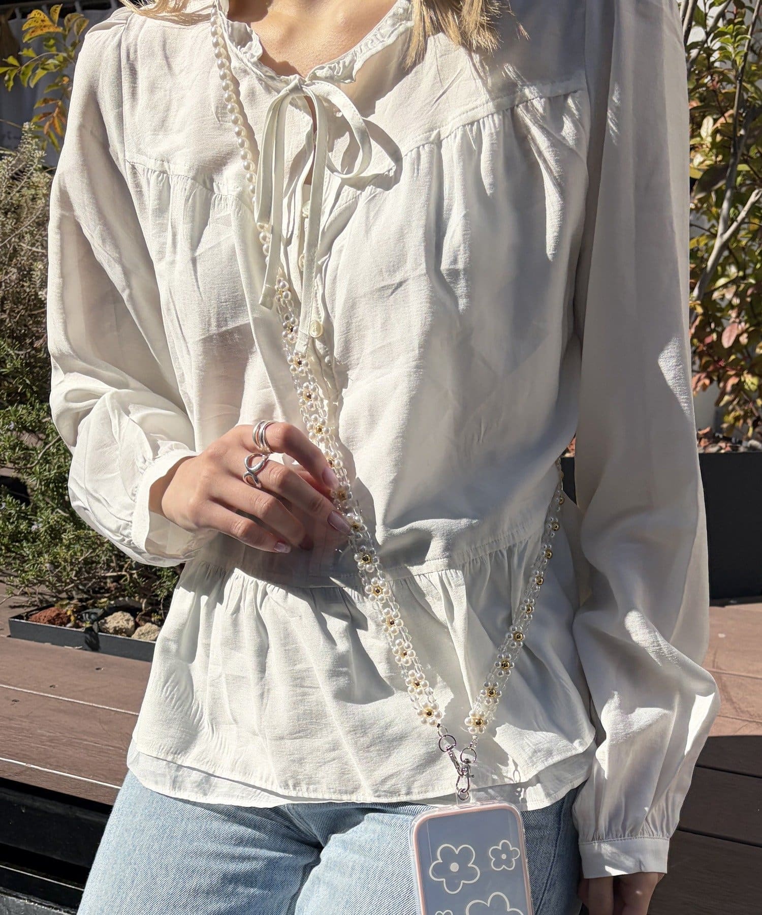 Lattice(ラティス) パールフラワーマルチショルダー