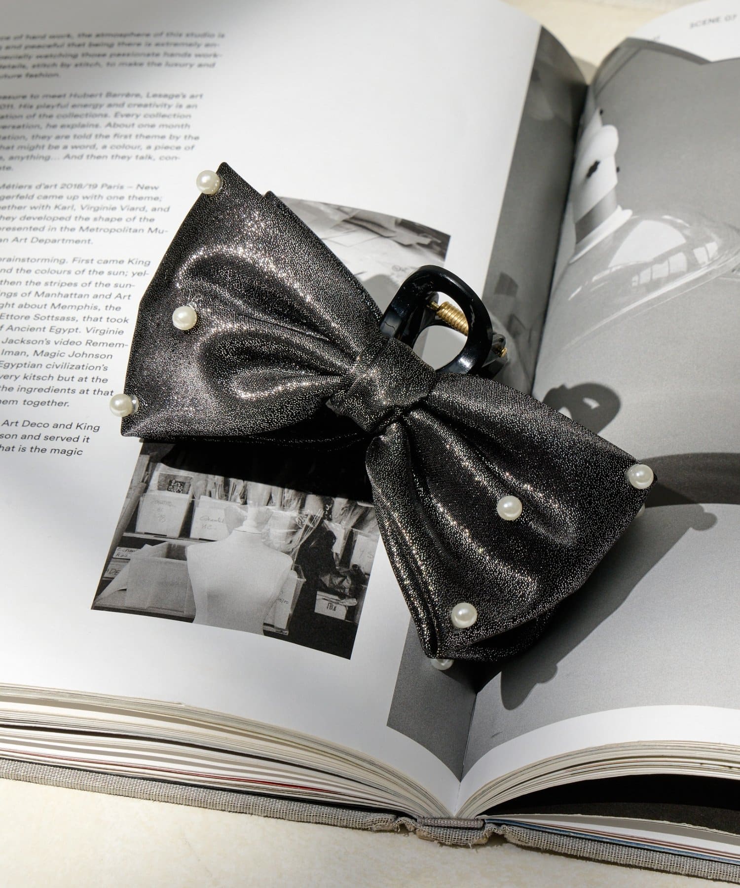 Lattice(ラティス) パール付きラメクリップ