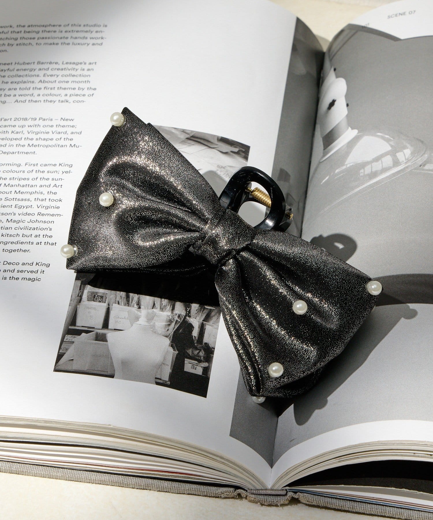 Lattice(ラティス) パール付きラメクリップ