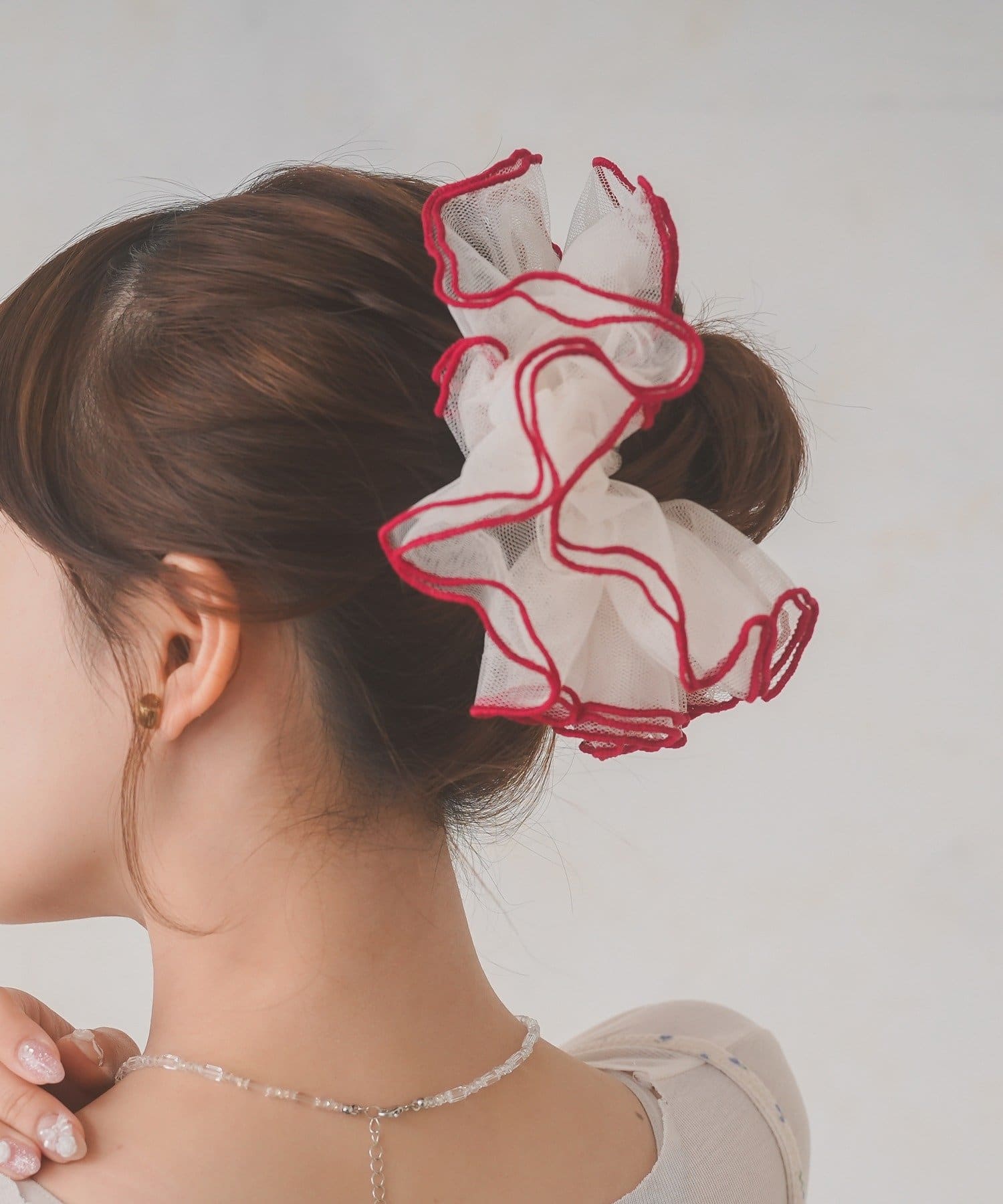 Lattice(ラティス) バイカラーフリルシュシュ