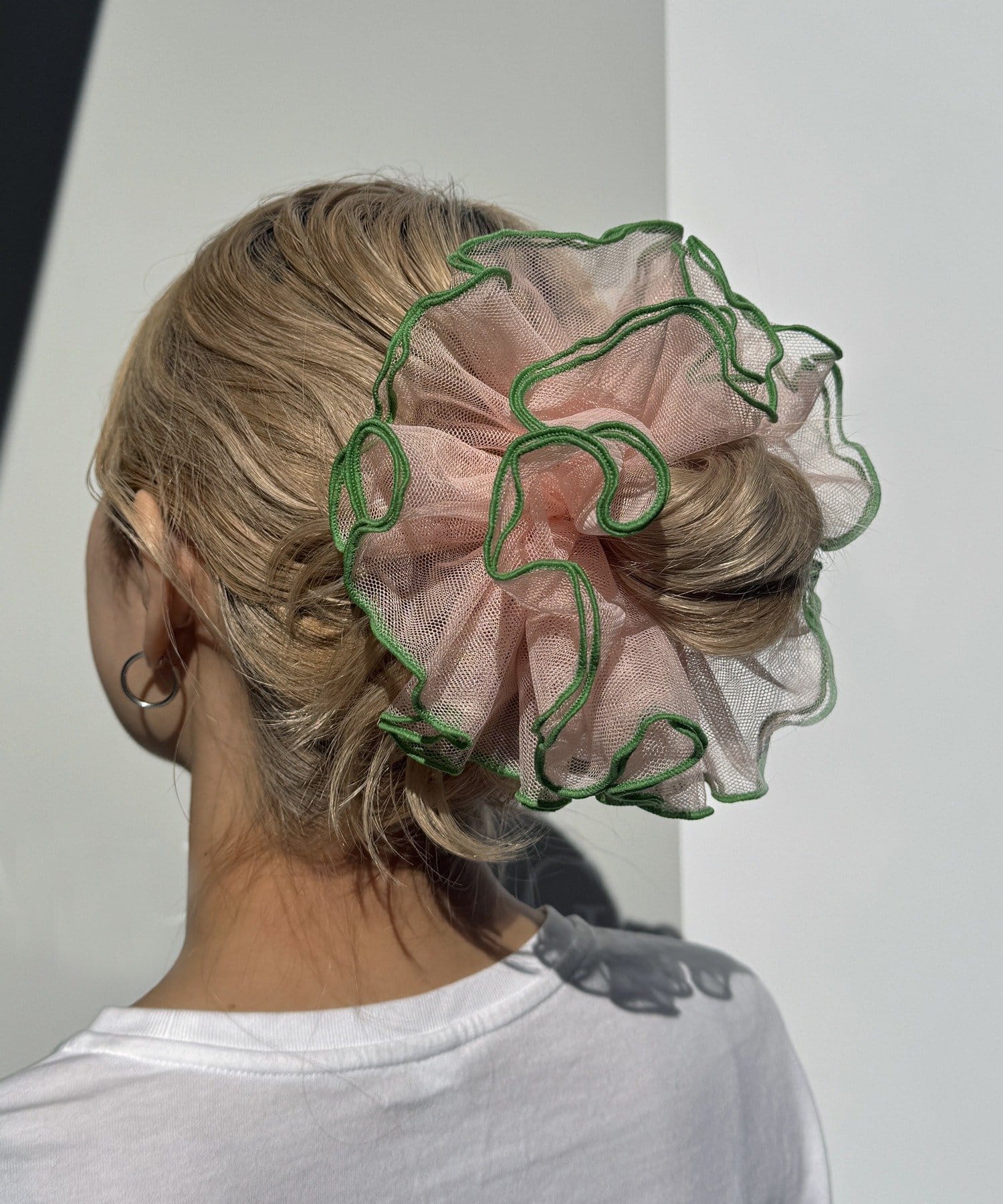 Lattice(ラティス) バイカラーフリルシュシュ