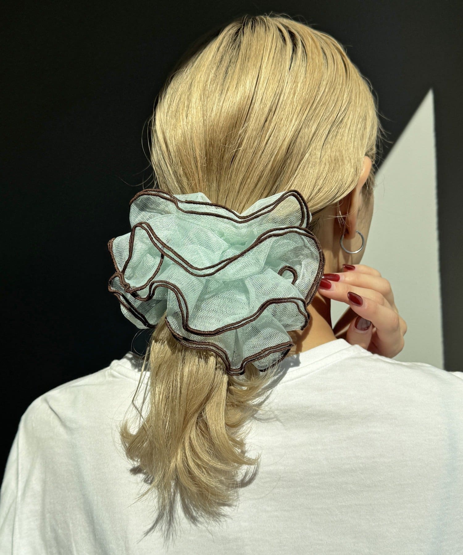 Lattice(ラティス) バイカラーフリルシュシュ