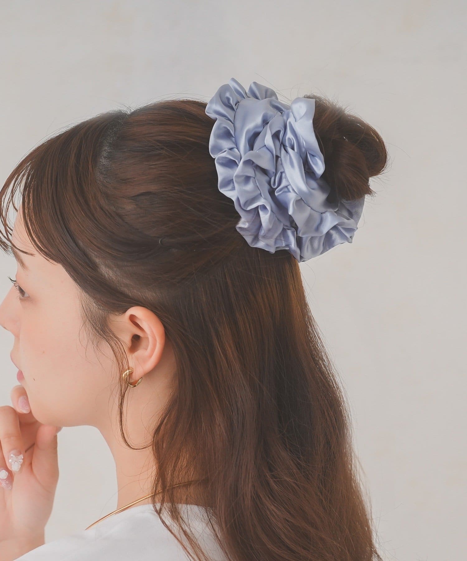 Lattice(ラティス) サテンフリルシュシュ