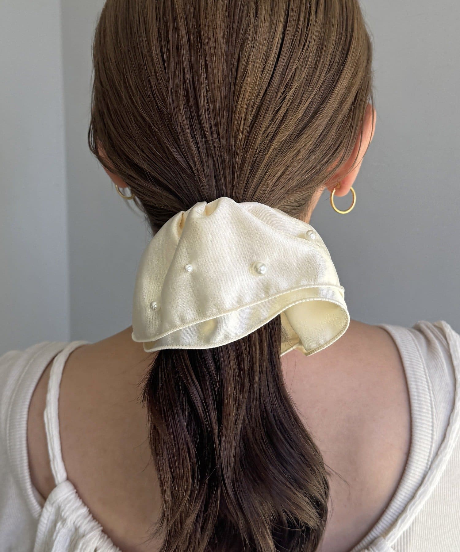 Lattice(ラティス) パール付きサテンロールカフ