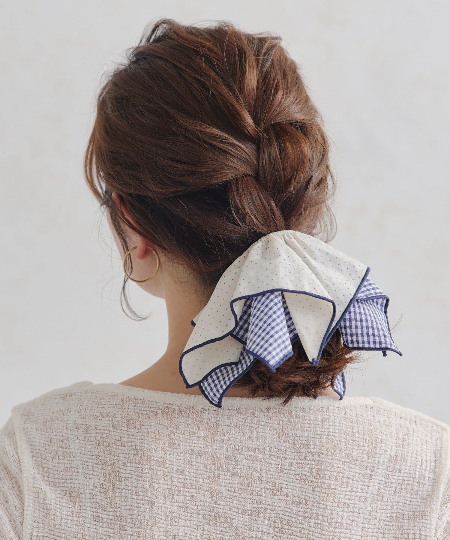 Lattice(ラティス) ドットチェックロールヘアカフ