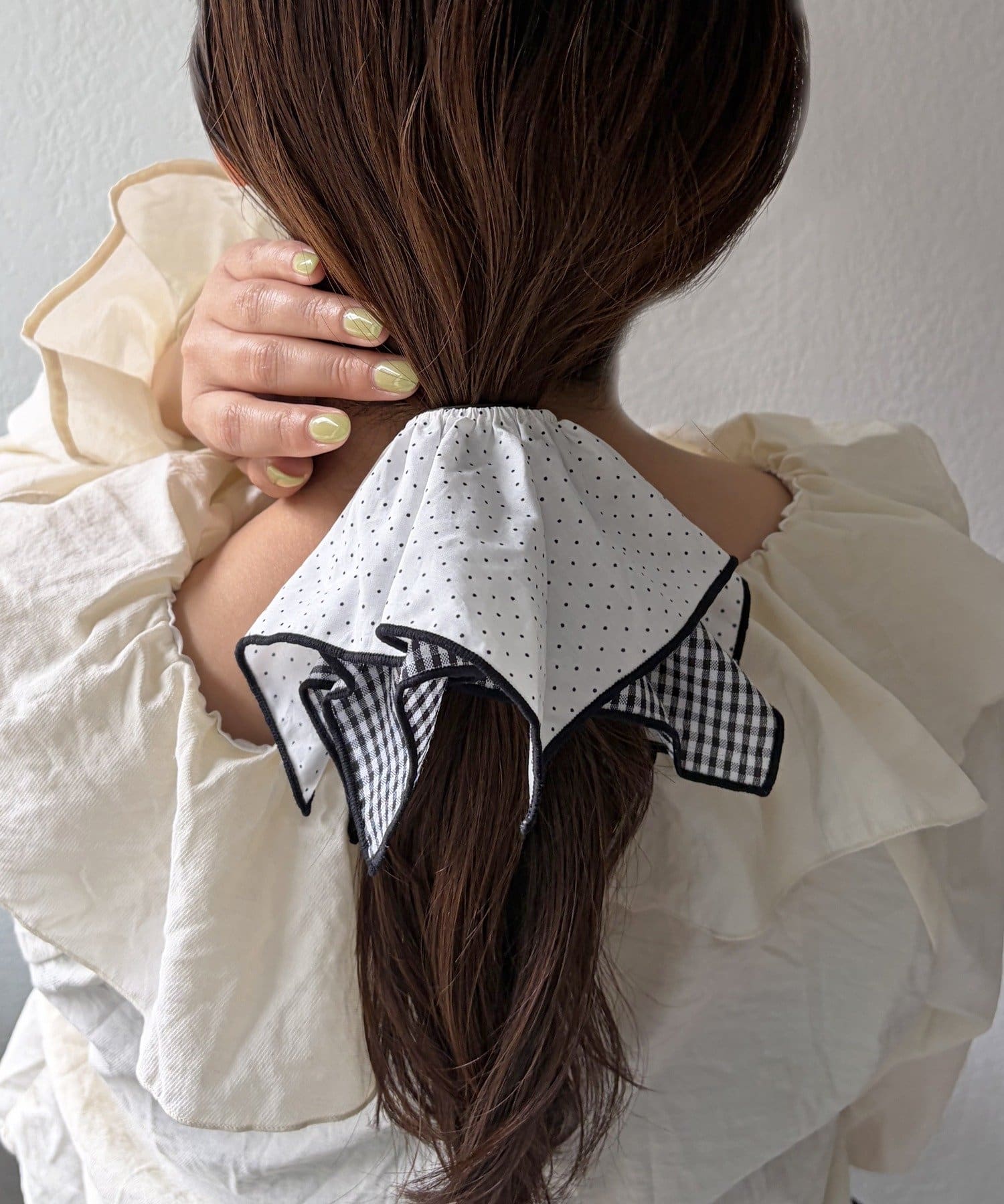 Lattice(ラティス) ドットチェックロールヘアカフ