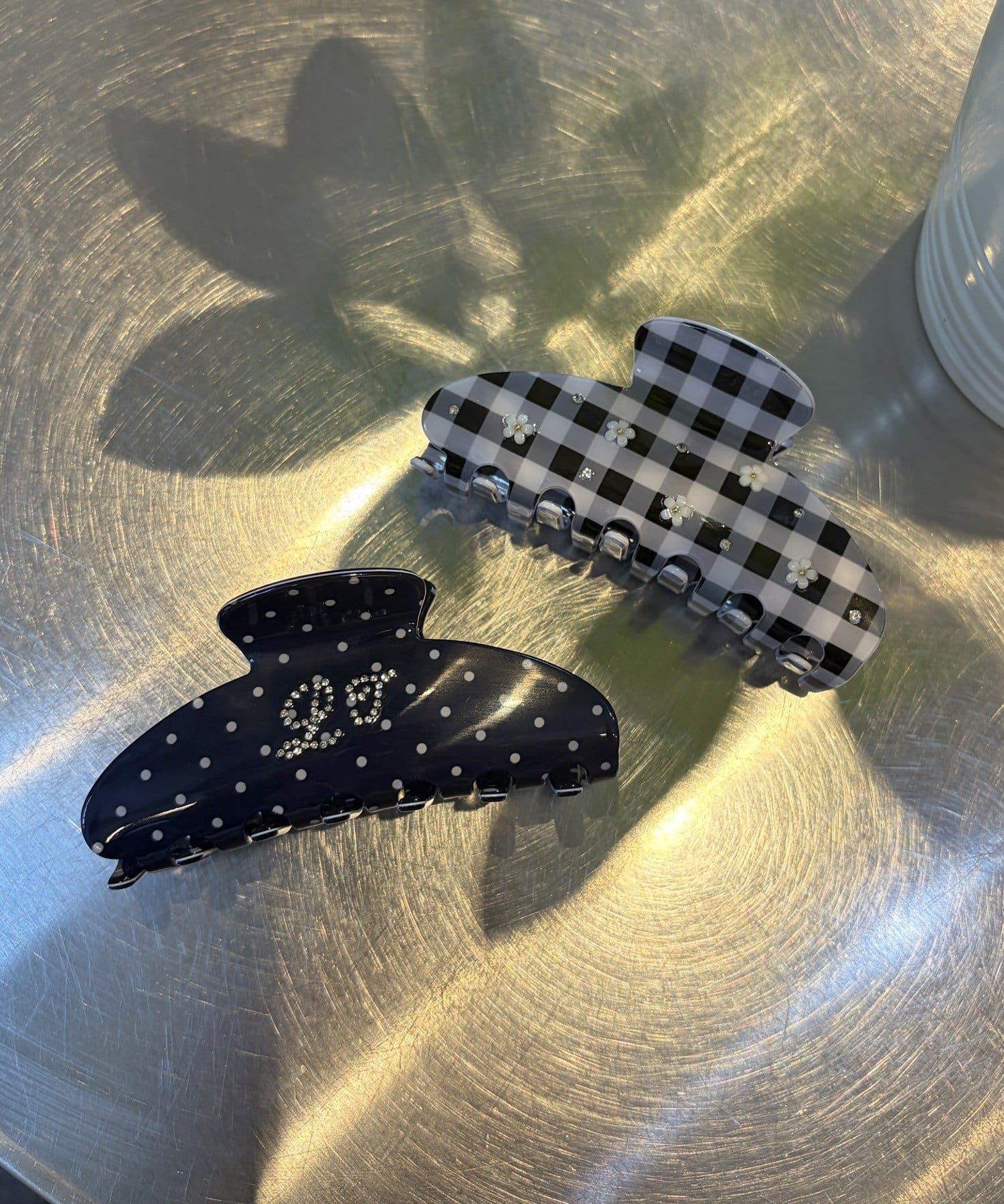 Lattice(ラティス) チェックフラワークリップ