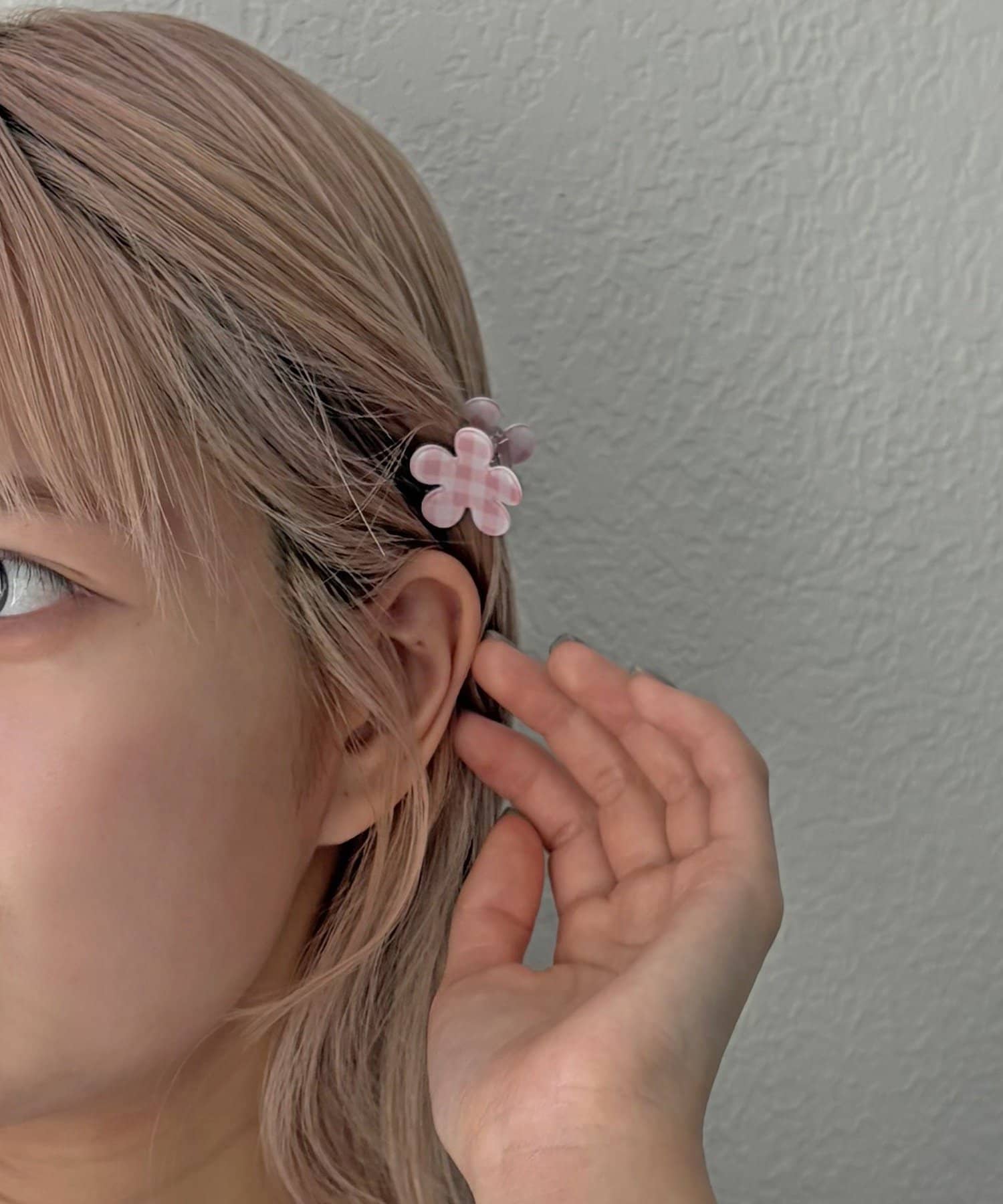 Lattice(ラティス) フラワーチェックミニクリップセット(2P)