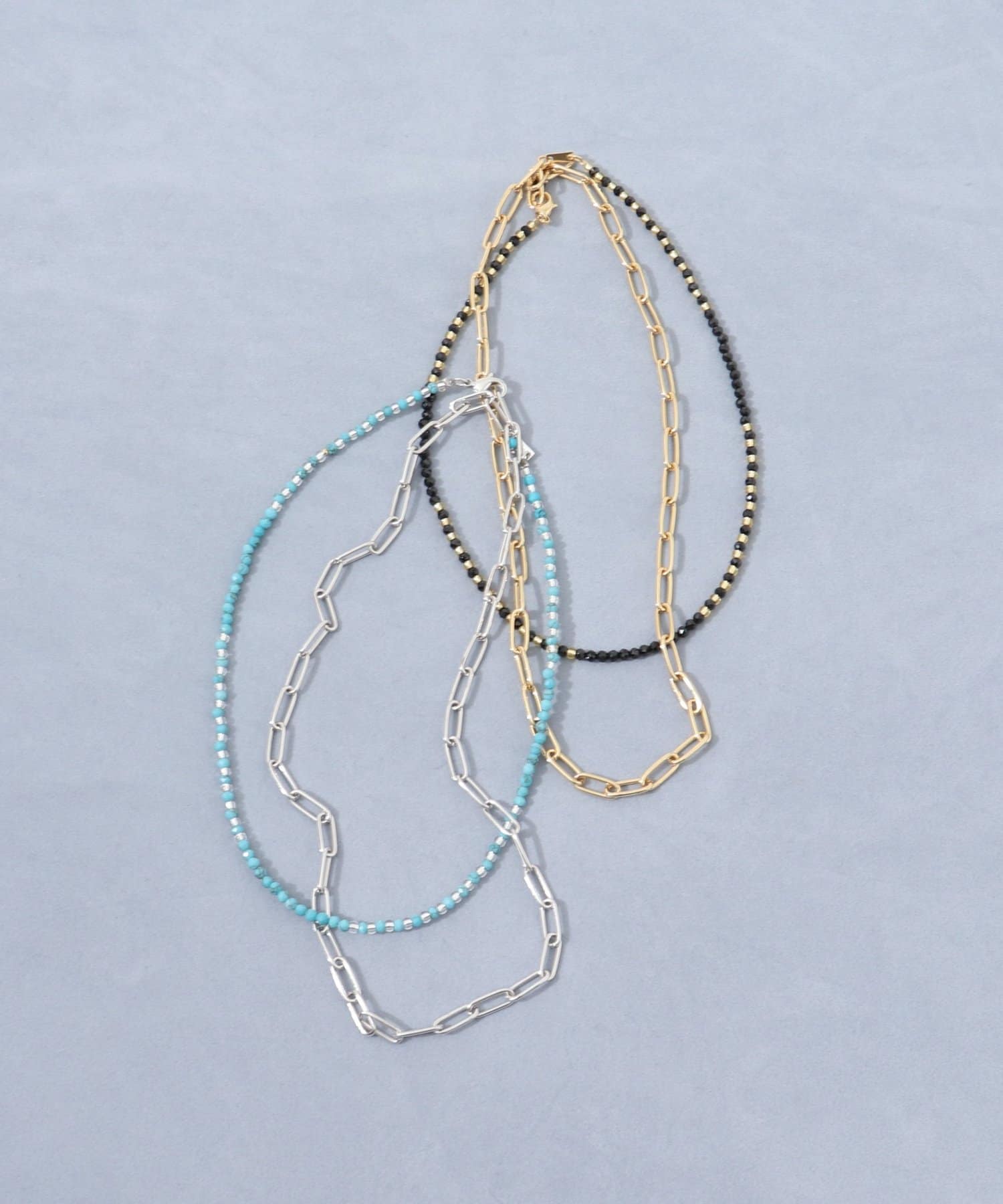 NOLLEY'S(ノーリーズ) 【grâce grace/グラスグラス】チェーン×天然石アレンジネックレス